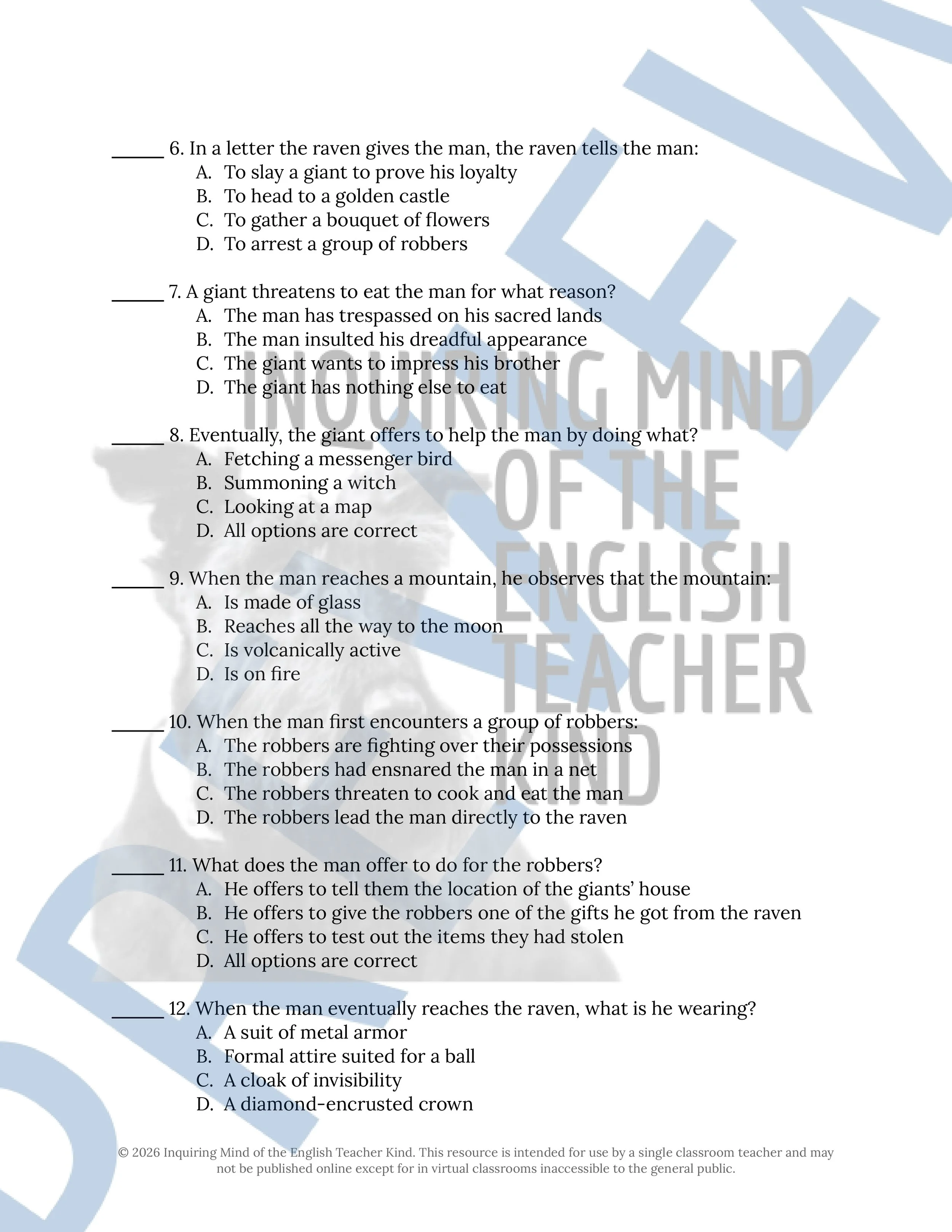 The Raven Grimm's Fairy Tale Quiz and Answer Key (2).jpg