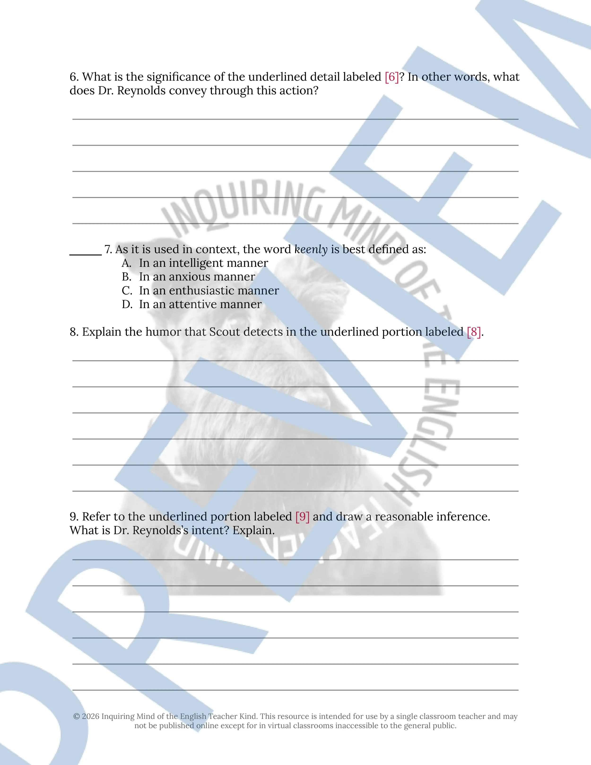 To Kill a Mockingbird Chapter 28 Close Reading Analysis Worksheet (3).jpg