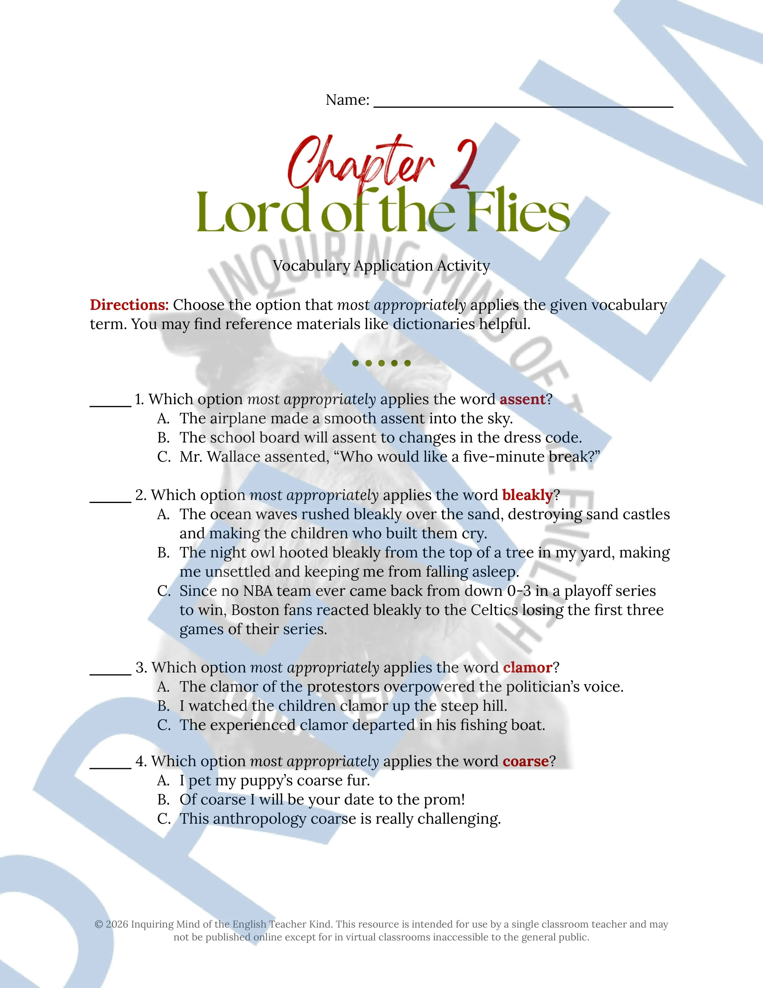 Lord of the Flies Chapter 2 Vocabulary Activities for High School English Language Arts (1).jpg