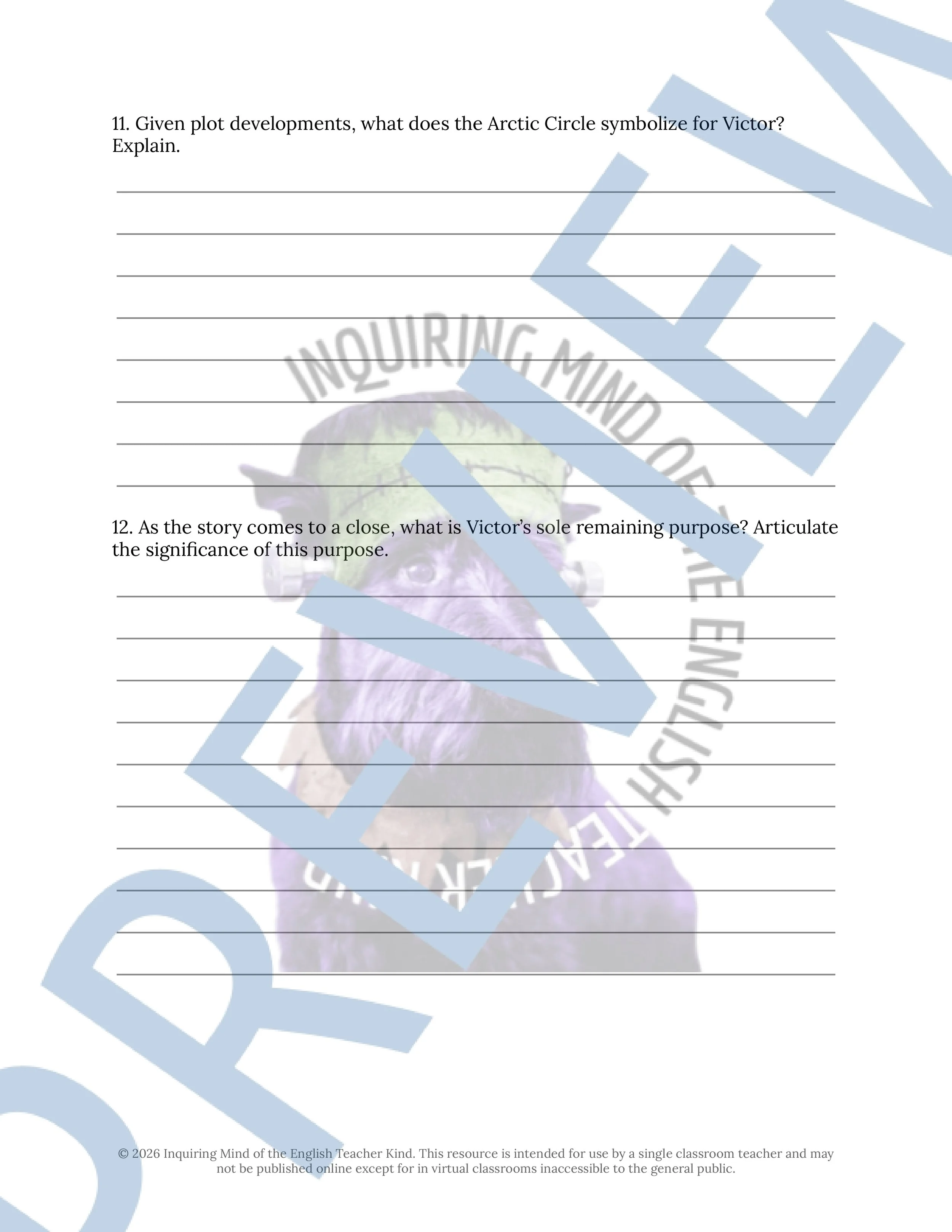 Frankenstein Chapters 22, 23, and 24 Close Reading Analysis Worksheet and Answer Key for High School English Language Arts (4).jpg