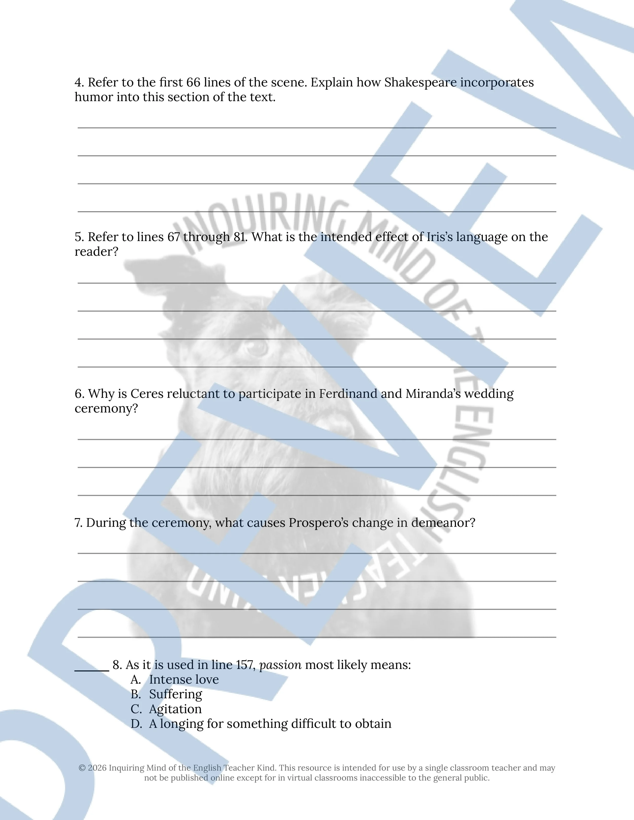 Shakespeare's The Tempest Act 4 Close Reading Analysis Worksheet and Answer Key for High School English Language Arts (2).jpg