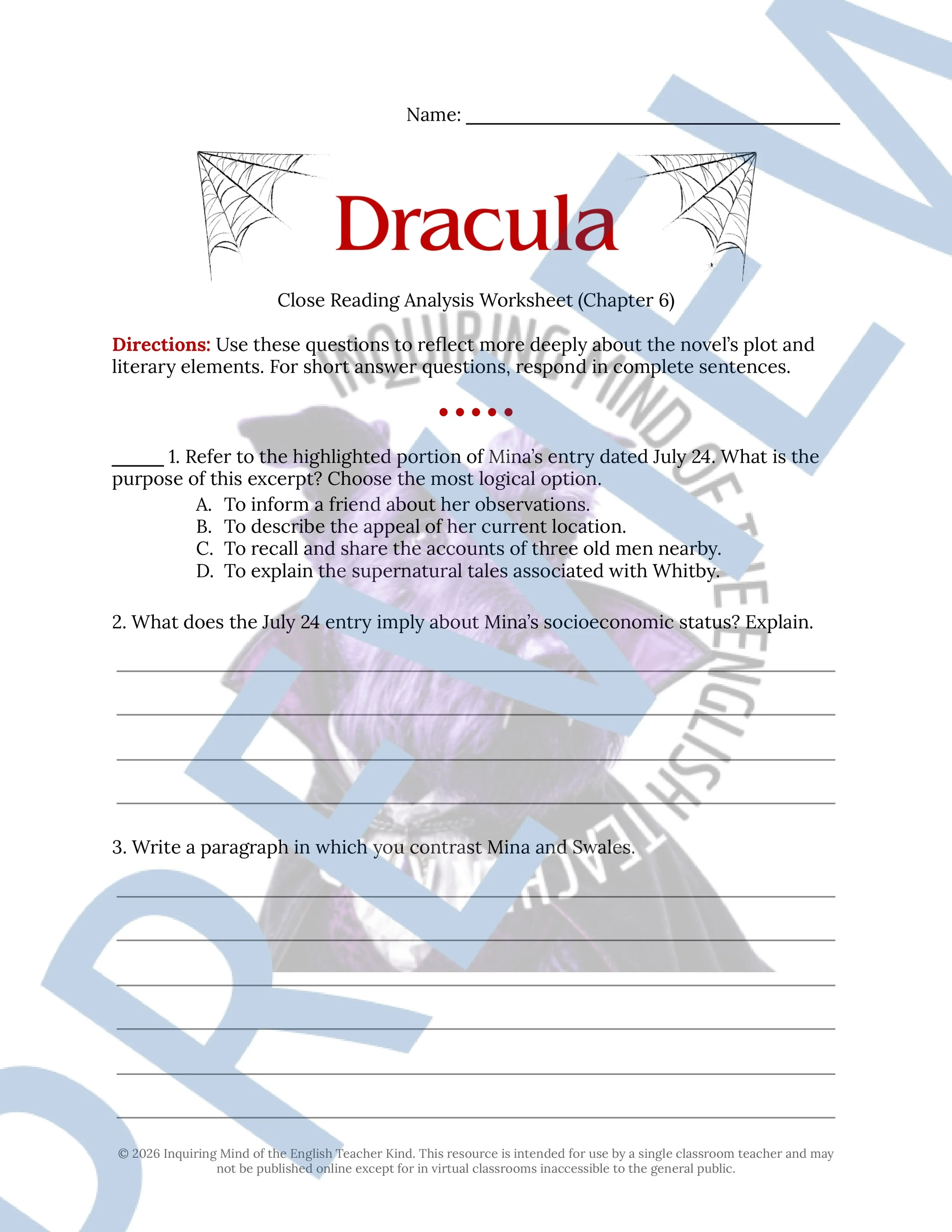 Dracula Chapter 6 Close Reading Analysis Worksheet and Answer Key for High School English Language Arts (1).jpg