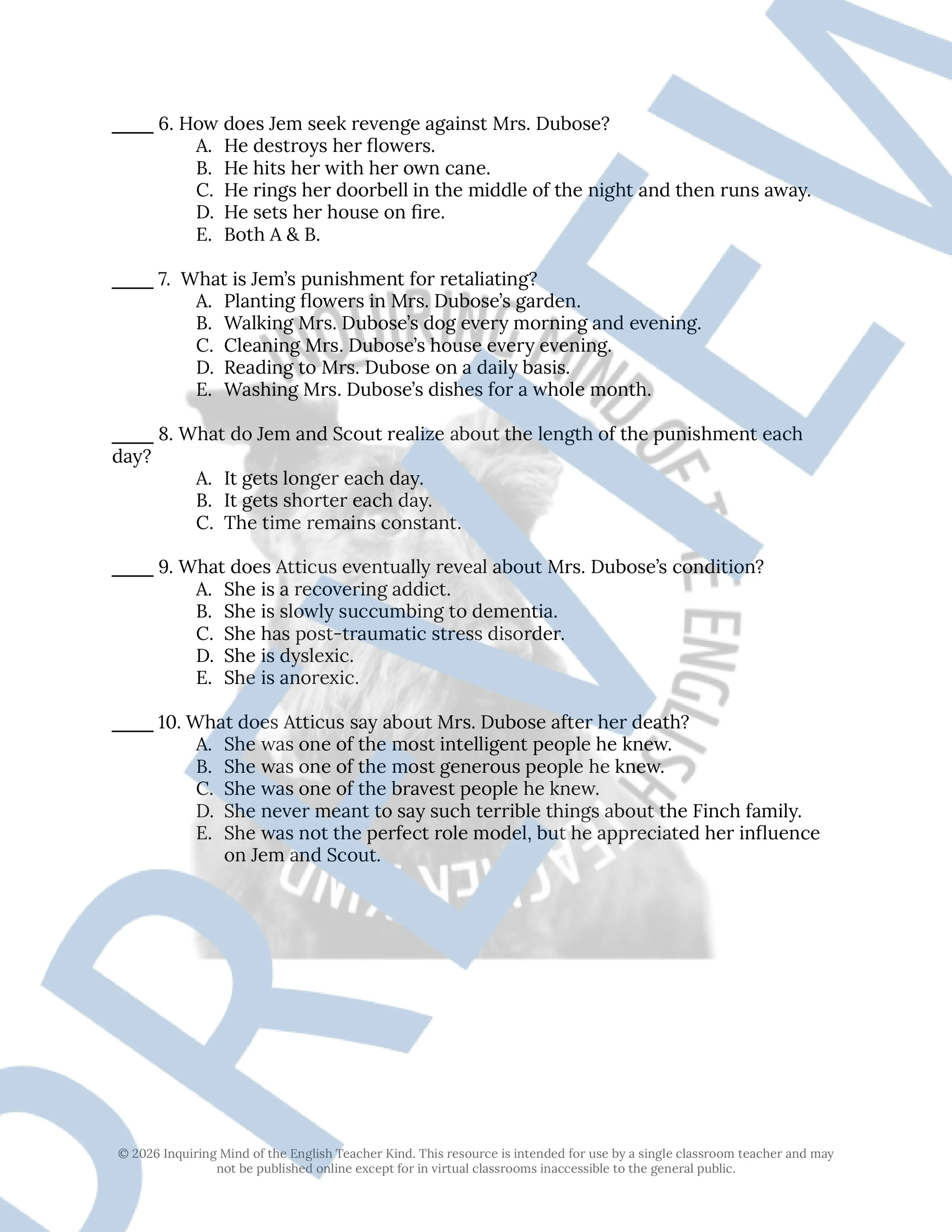 To Kill a Mockingbird Chapters 10 and 11 Quiz and Answer Key (2).jpg