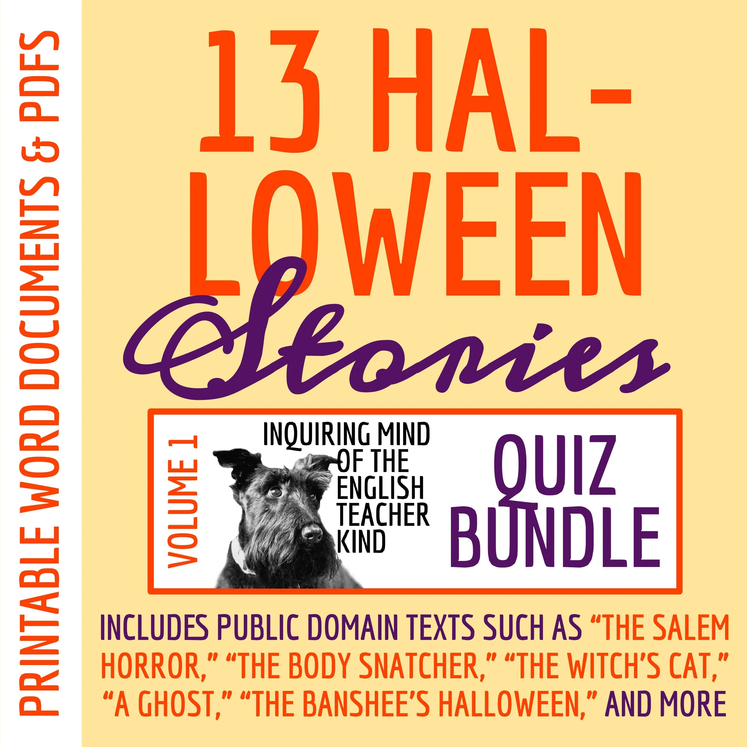13 Halloween Short Stories for High School Reading Comprehension Quizzes and Answer Keys from Inquiring Mind of the English Teacher Kind