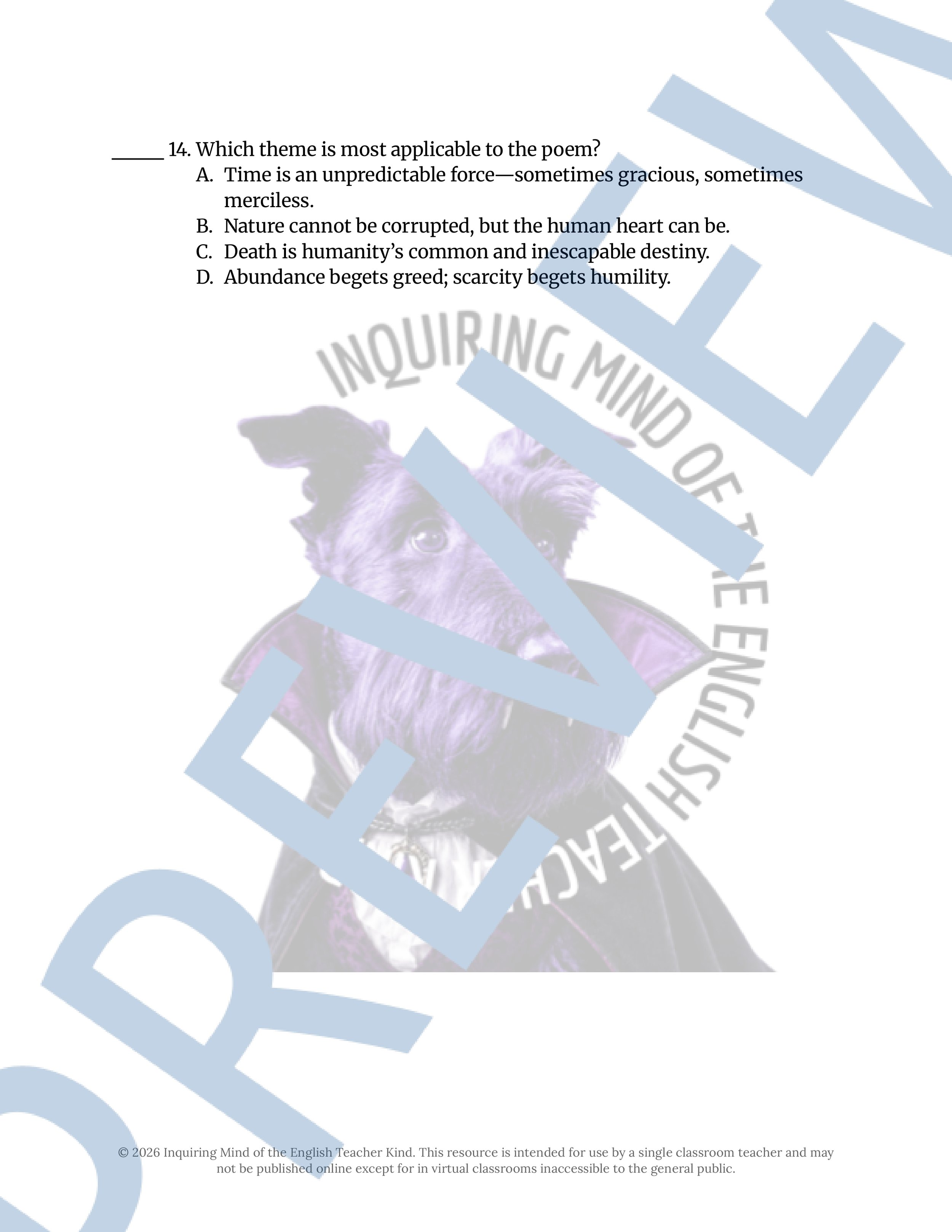 Halloween in a Suburb by H.P. Lovecraft Poetry Analysis Worksheet and Answer Key (5).jpg