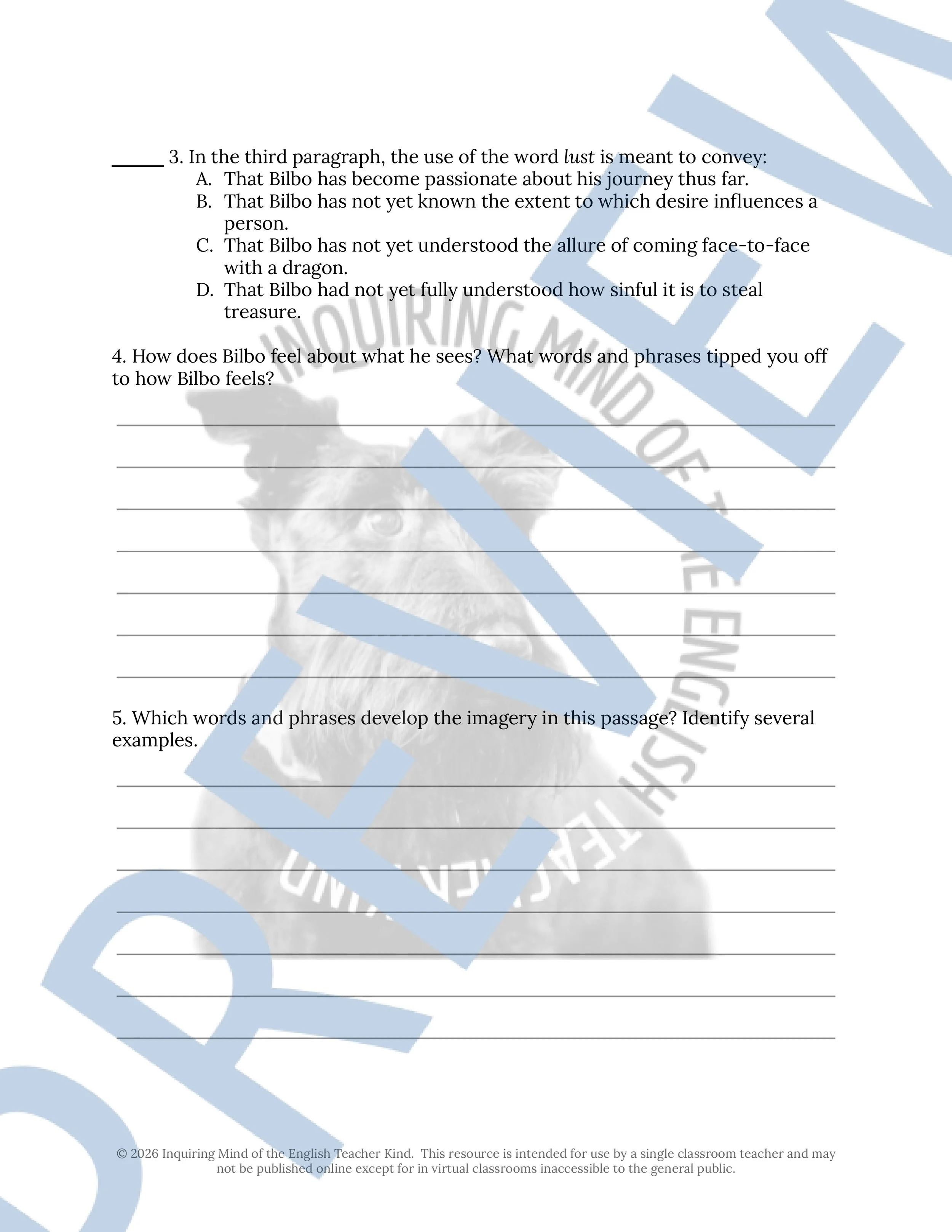 The Hobbit Chapter 12 Close Reading Analysis Worksheet (2).jpg