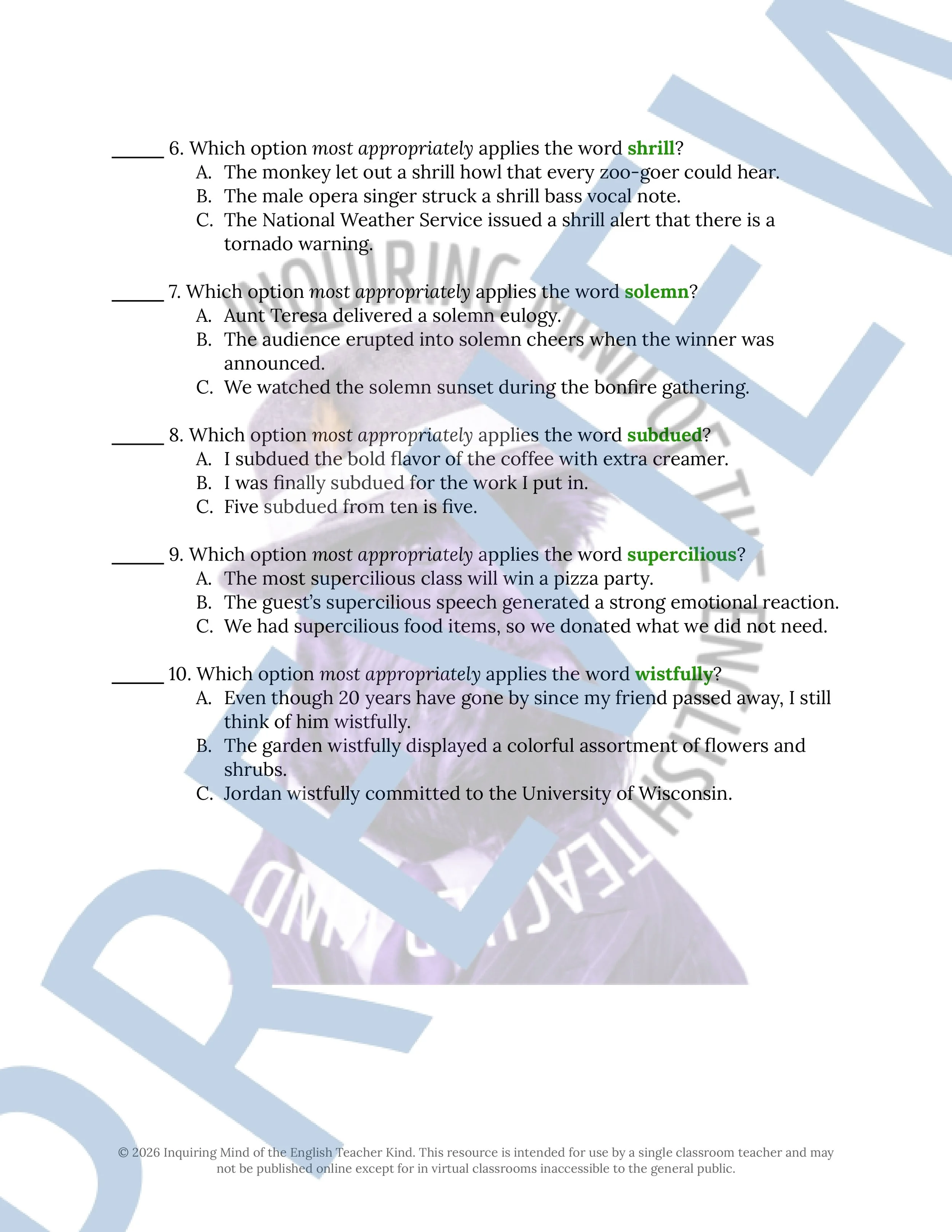 The Great Gatsby Chapter 1 Vocabulary Activities for High School - Crossword Puzzle, Word Search, Worksheet (2).jpg
