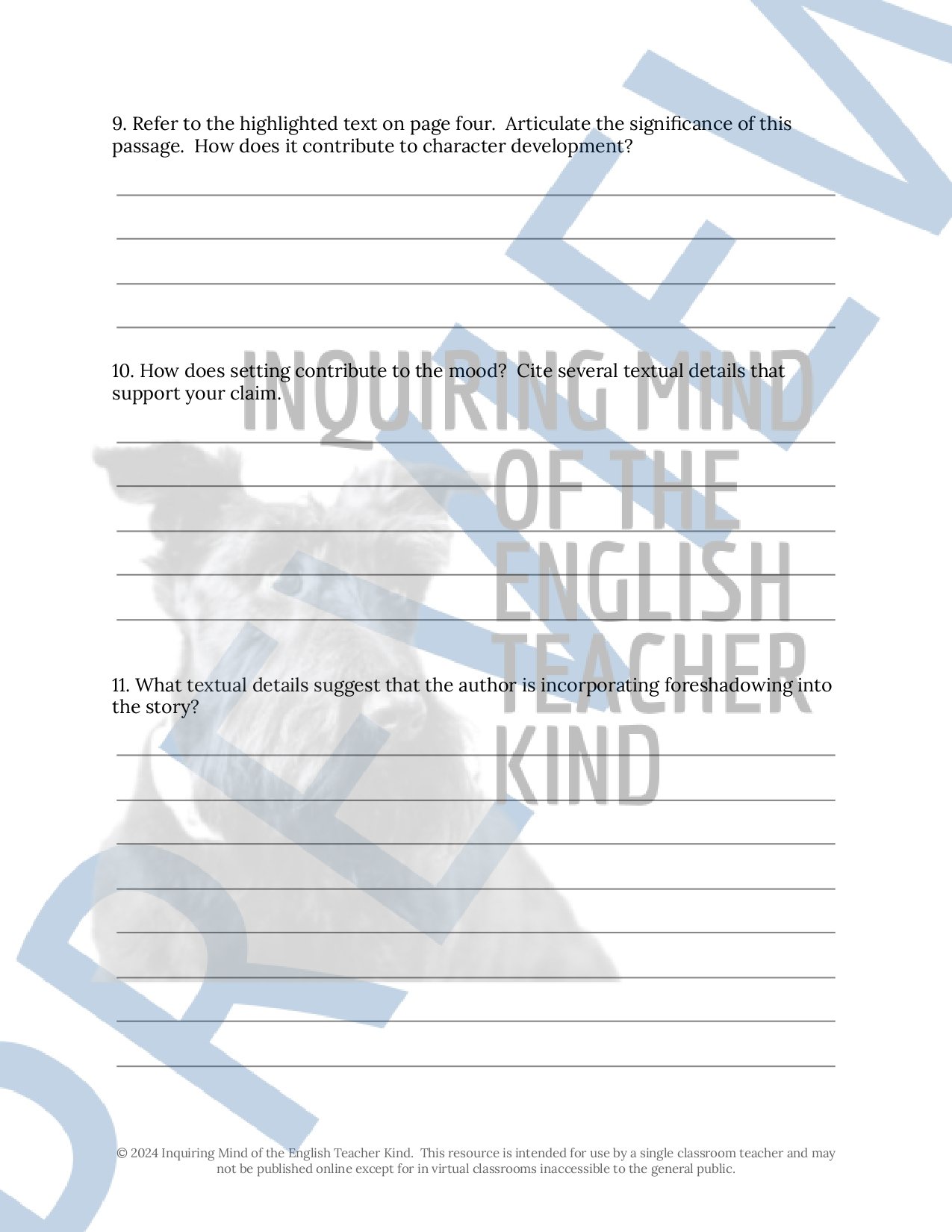 Dracula by Bram Stoker Close Reading Analysis Worksheets Bundle with Answer Keys for High School