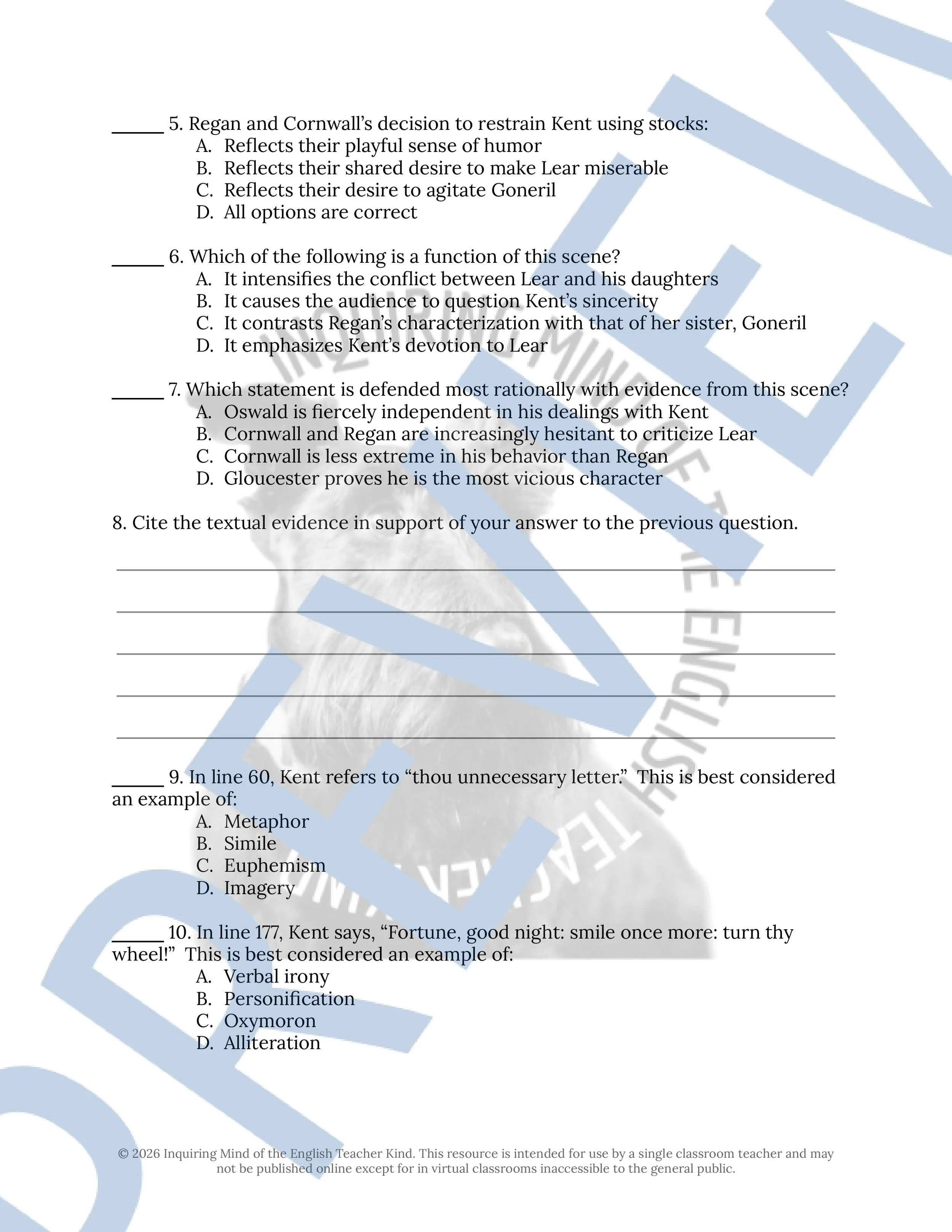 King Lear Act 2 Scene 2 Close Reading Analysis Worksheet (2).jpg