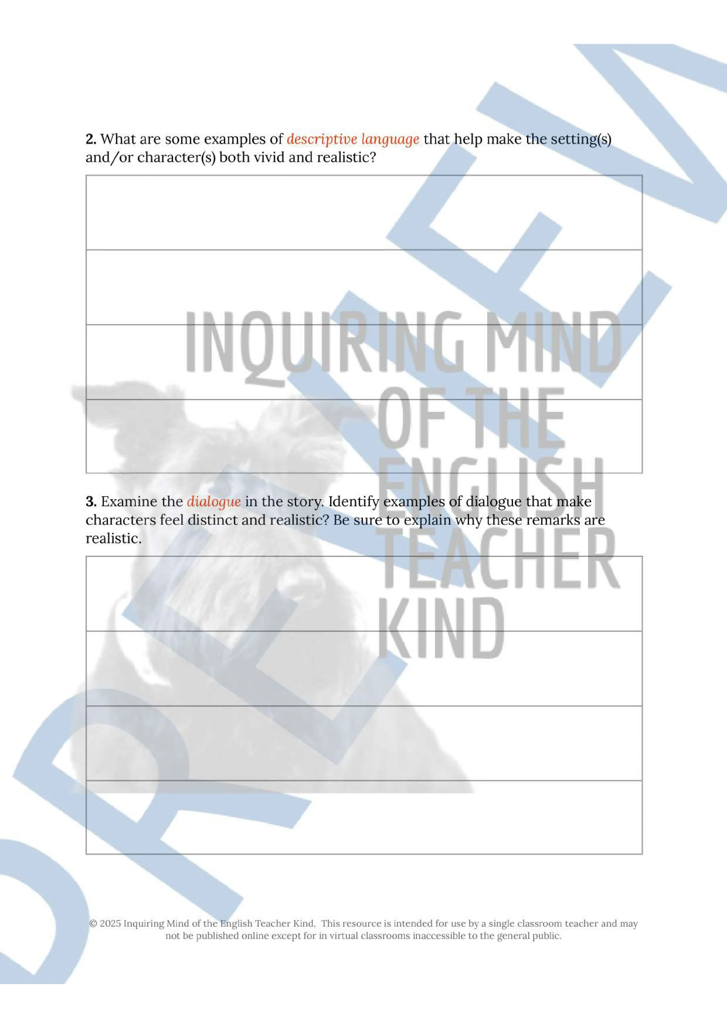High School Creative Writing Unit Plan for Drafting Realistic Fiction Short Stories from Inquiring Mind of the English Teacher Kind (2).jpg