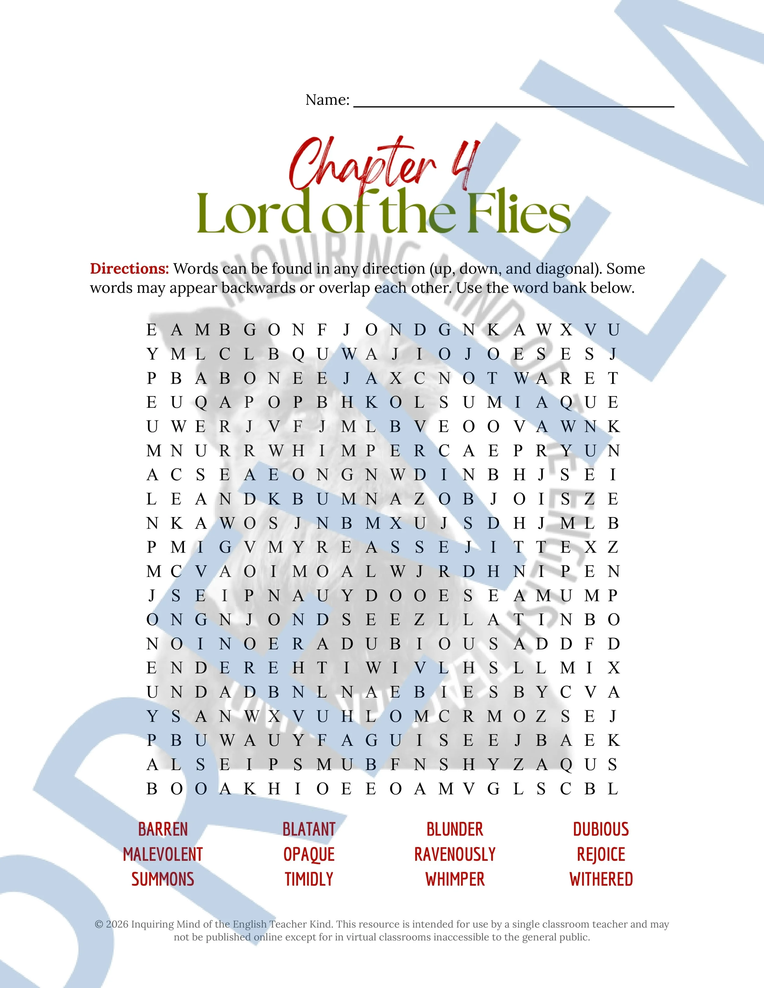 Lord of the Flies Chapter 4 Vocabulary Activities for High School English Language Arts (4).jpg