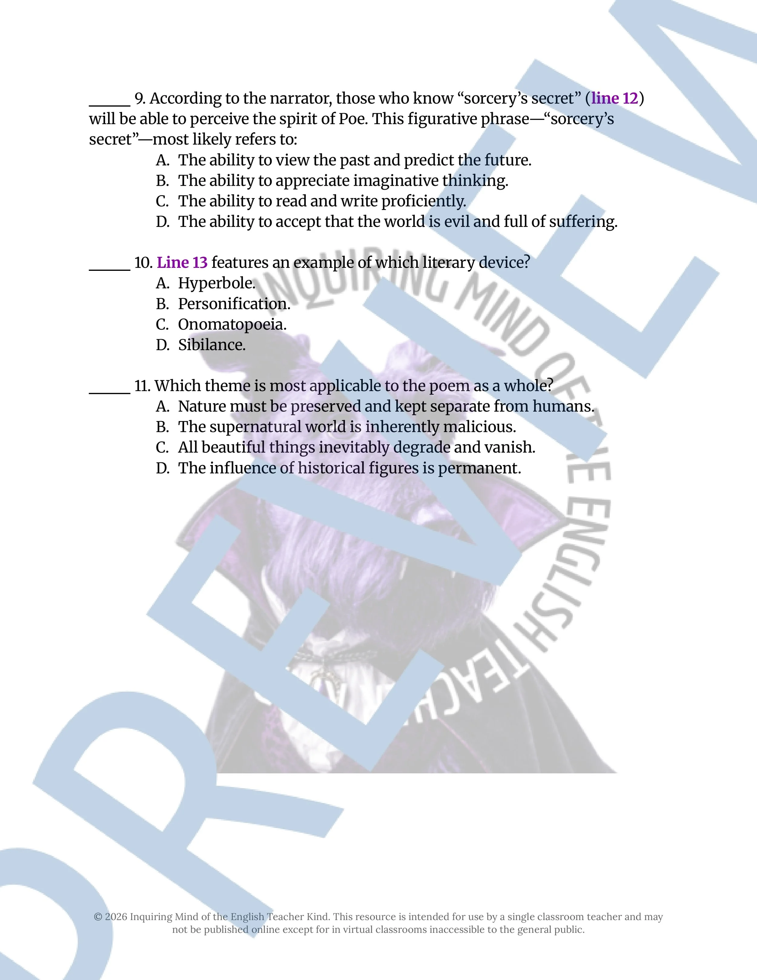 Where Once Poe Walked by H.P. Lovecraft Poetry Analysis Worksheet for High School English and the Halloween Season (3).jpg