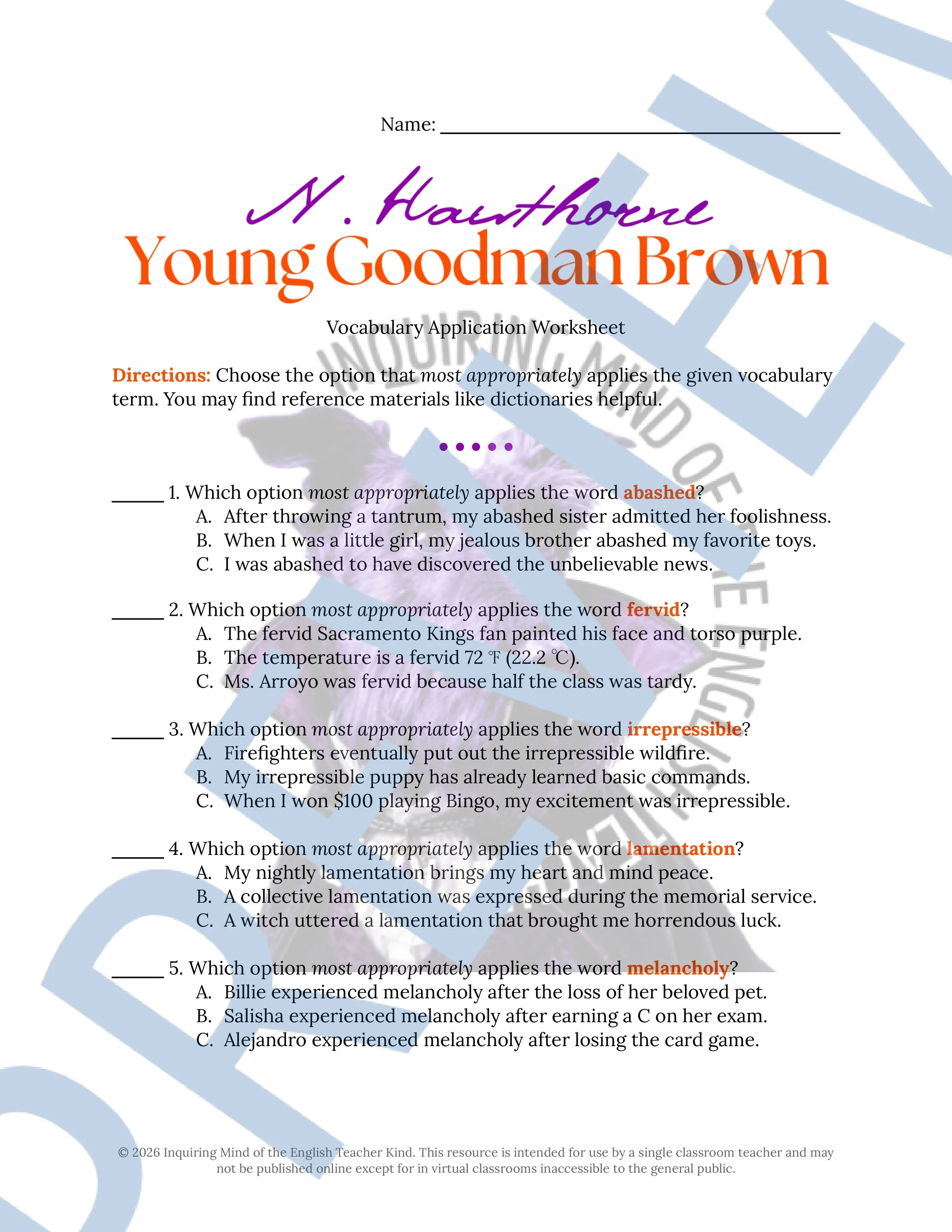 Young Goodman Brown Vocabulary Activities (1).jpg