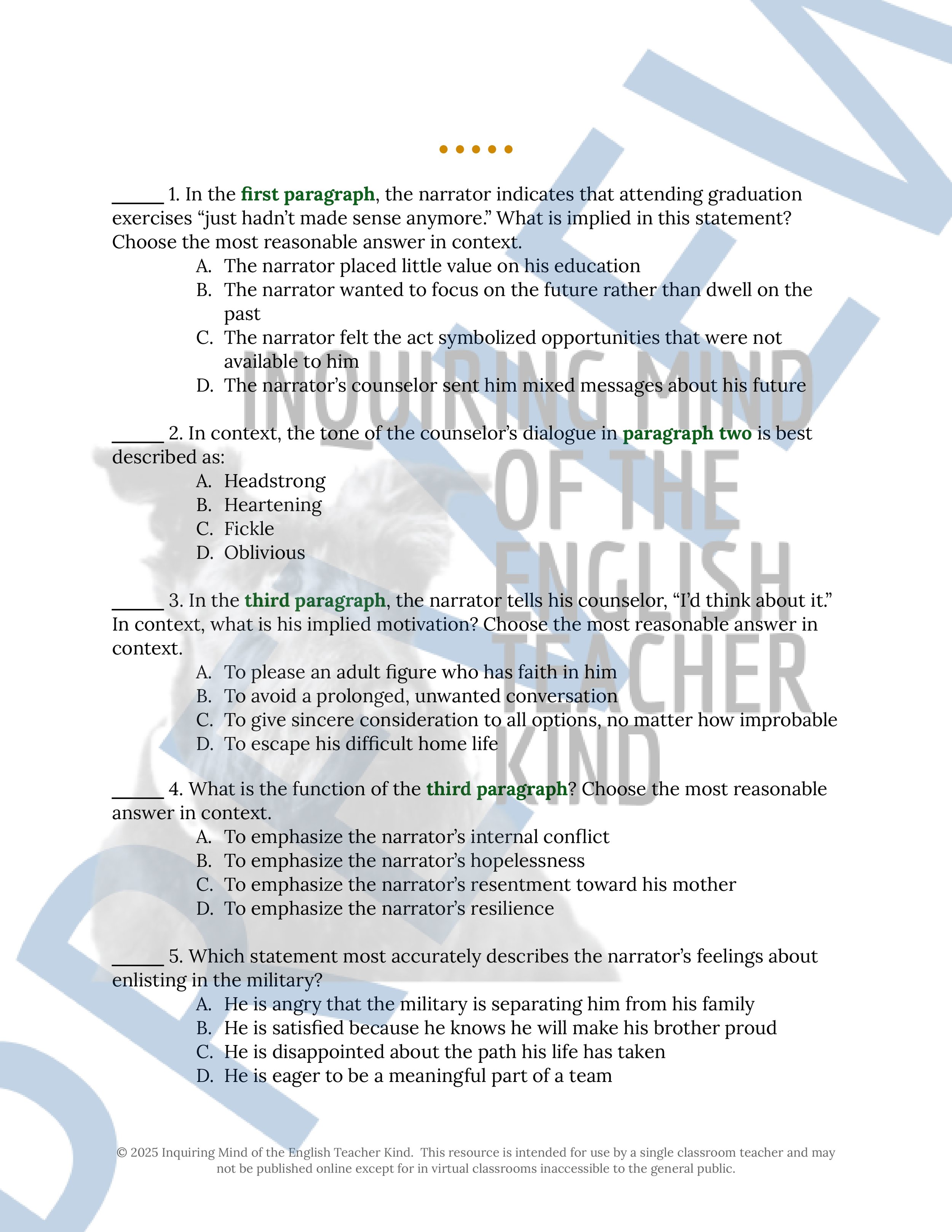 Fallen Angels Quizzes, Worksheets, Research Project, Test, and Answer Keys Mega Bundle from Inquiring Mind of the English Teacher Kind