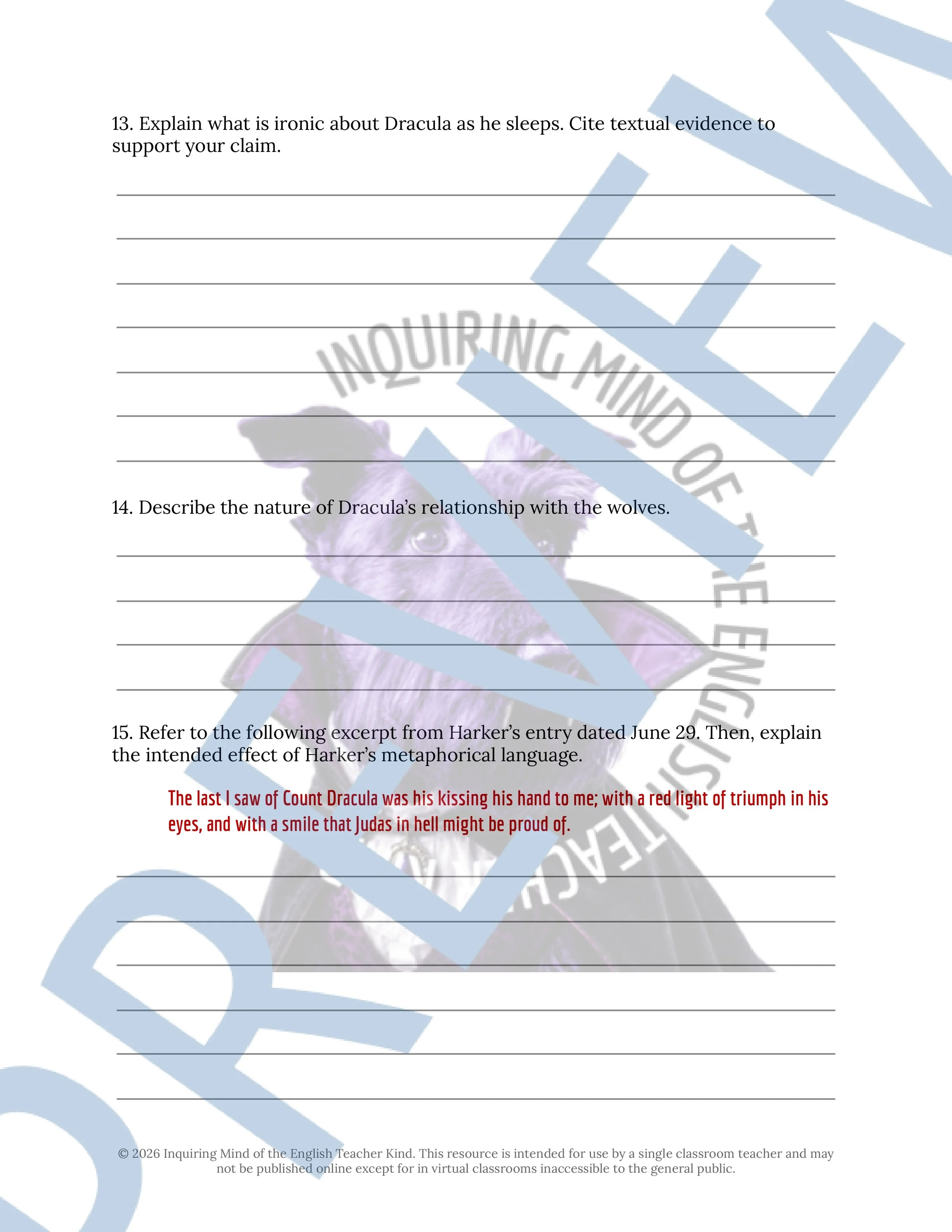 Dracula Chapter 4 Close Reading Analysis Worksheet and Answer Key for High School English Language Arts (4).jpg