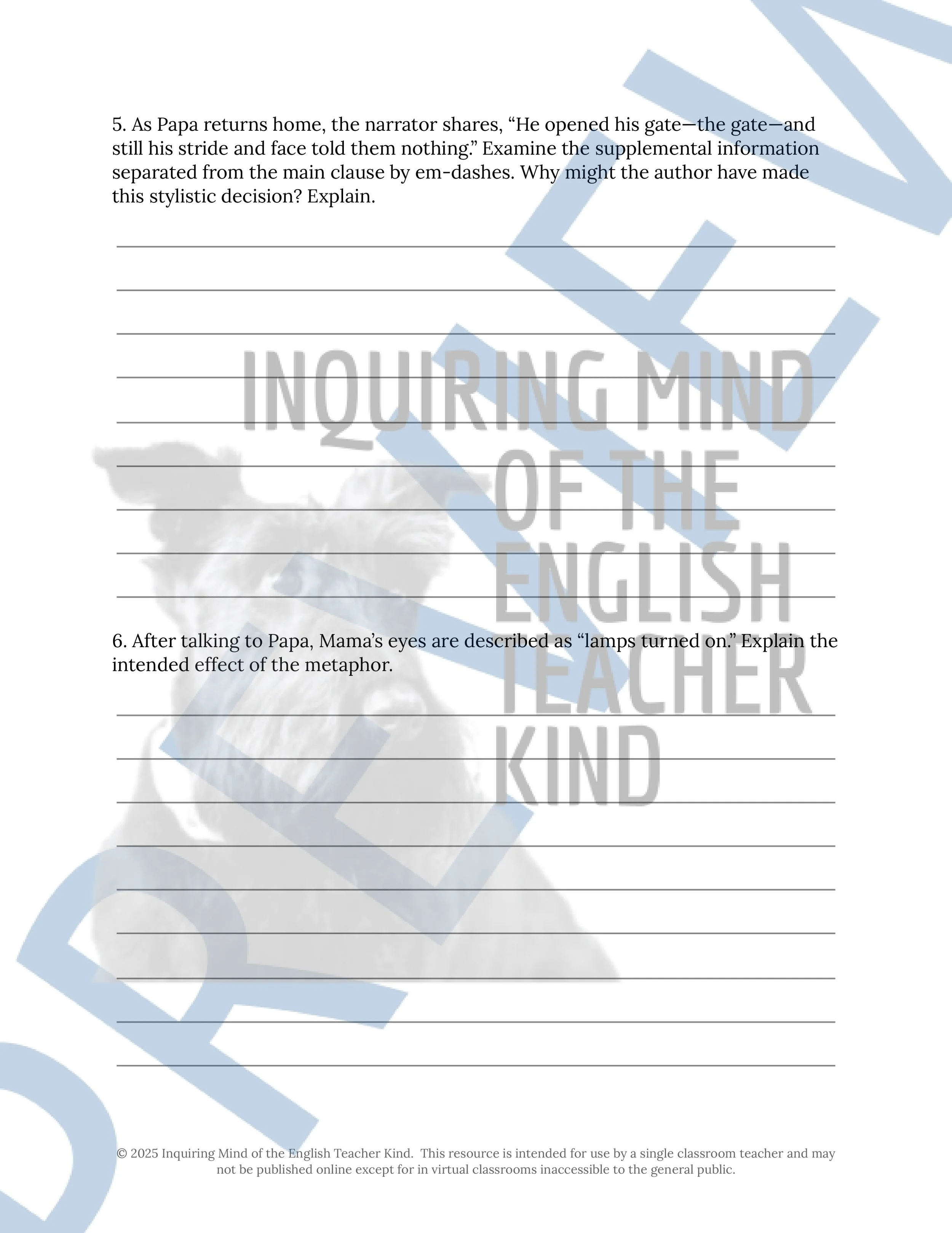 "Home" by Gwendolyn Brooks Quiz, Analysis Worksheet, Vocabulary Activities, and Answer Keys for High School from Inquiring Mind of the English Teacher Kind