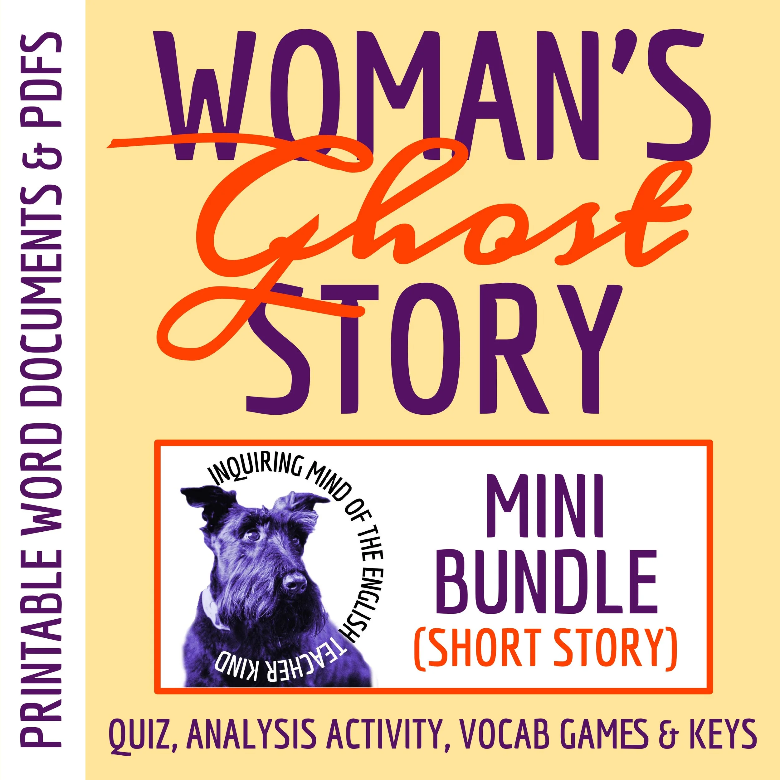 "The Woman's Ghost Story" by Algernon Blackwood Quiz, Analysis Worksheet & Vocabulary Activities