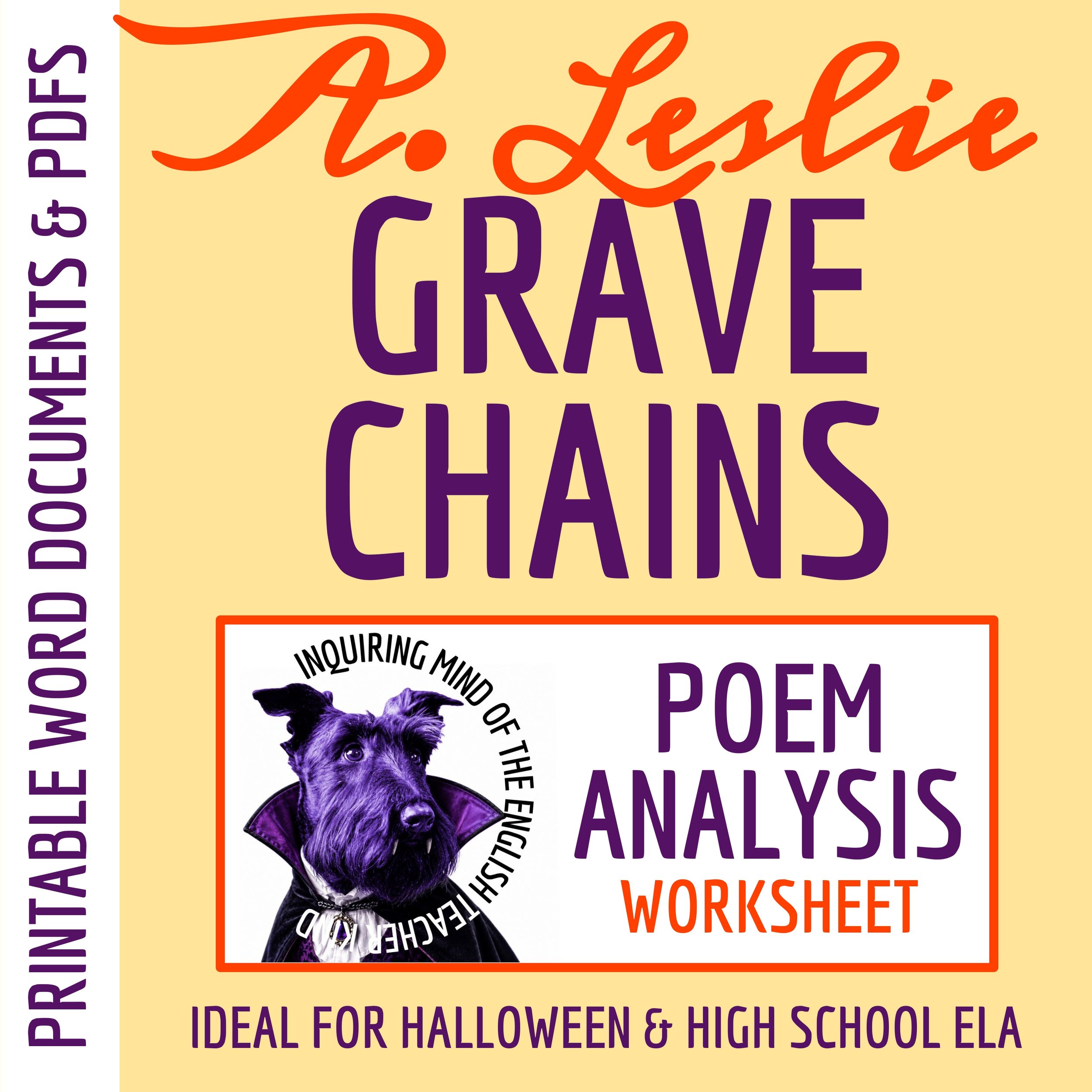 Grave Chains by A. Leslie Gothic Poem Analysis Worksheet for Halloween and High School English (10).jpg