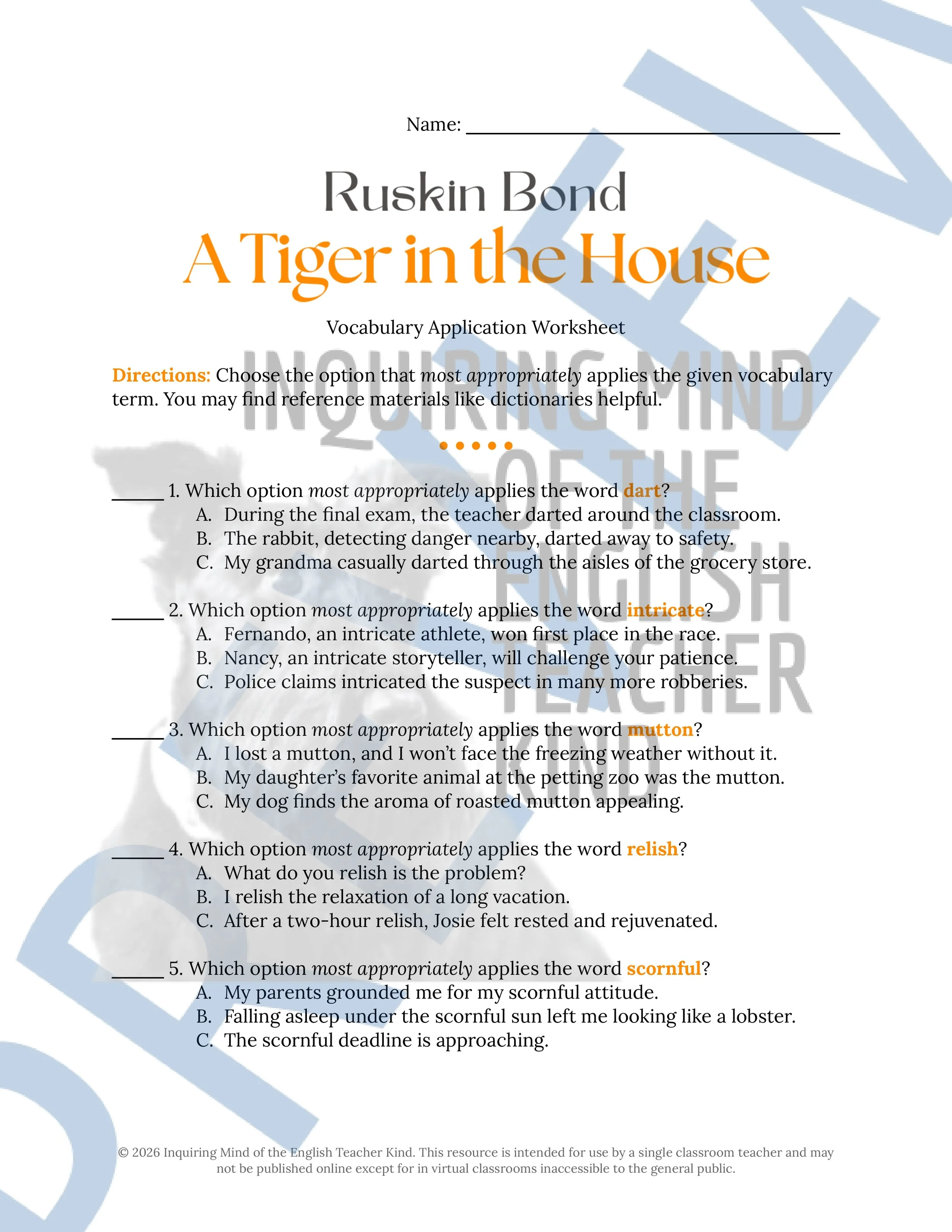 A Tiger in the House Vocabulary Application Activity_watermark_page-0001.jpg