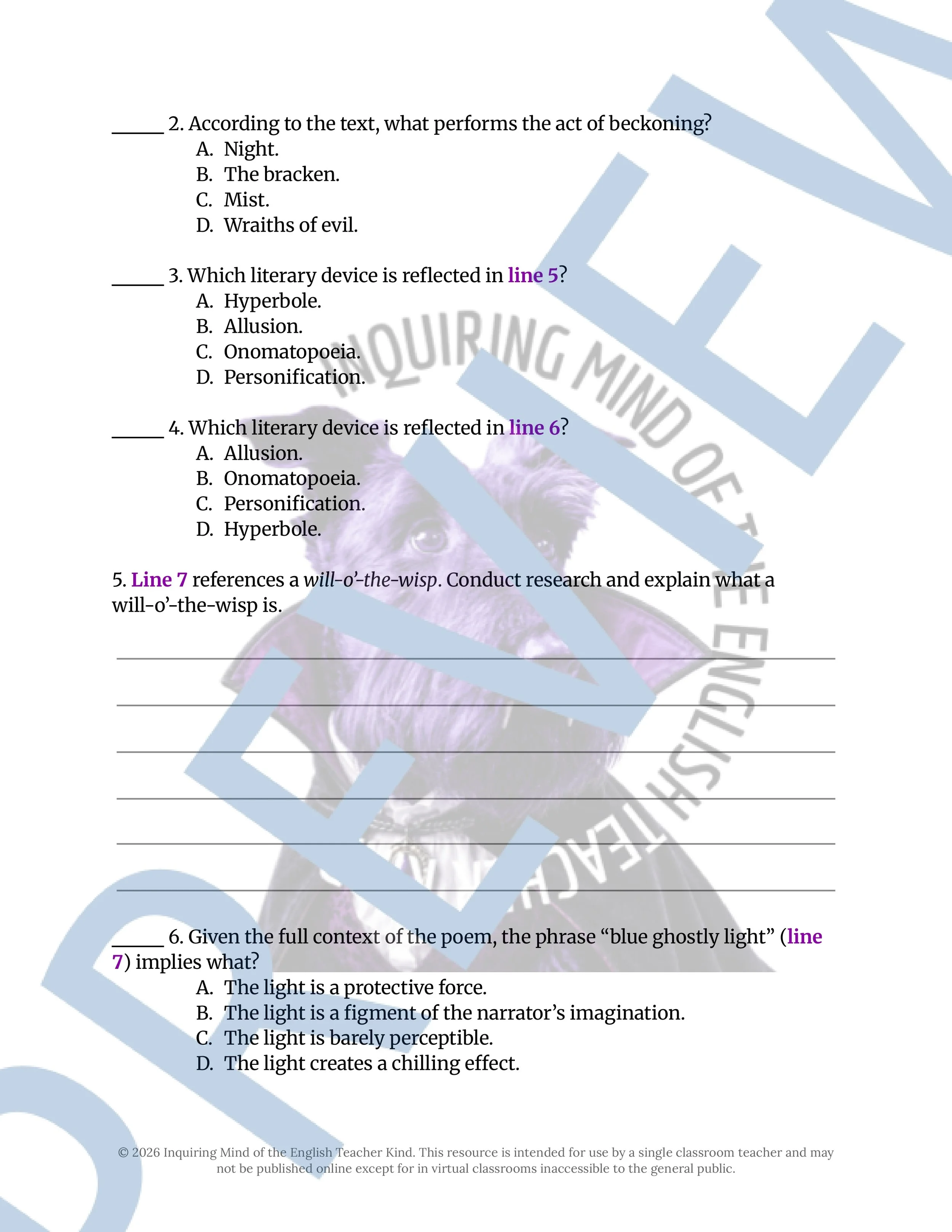 Corpse-Candle by Edward C. Jenkins Poetry Analysis Worksheet for High School English and Halloween Season (2).jpg