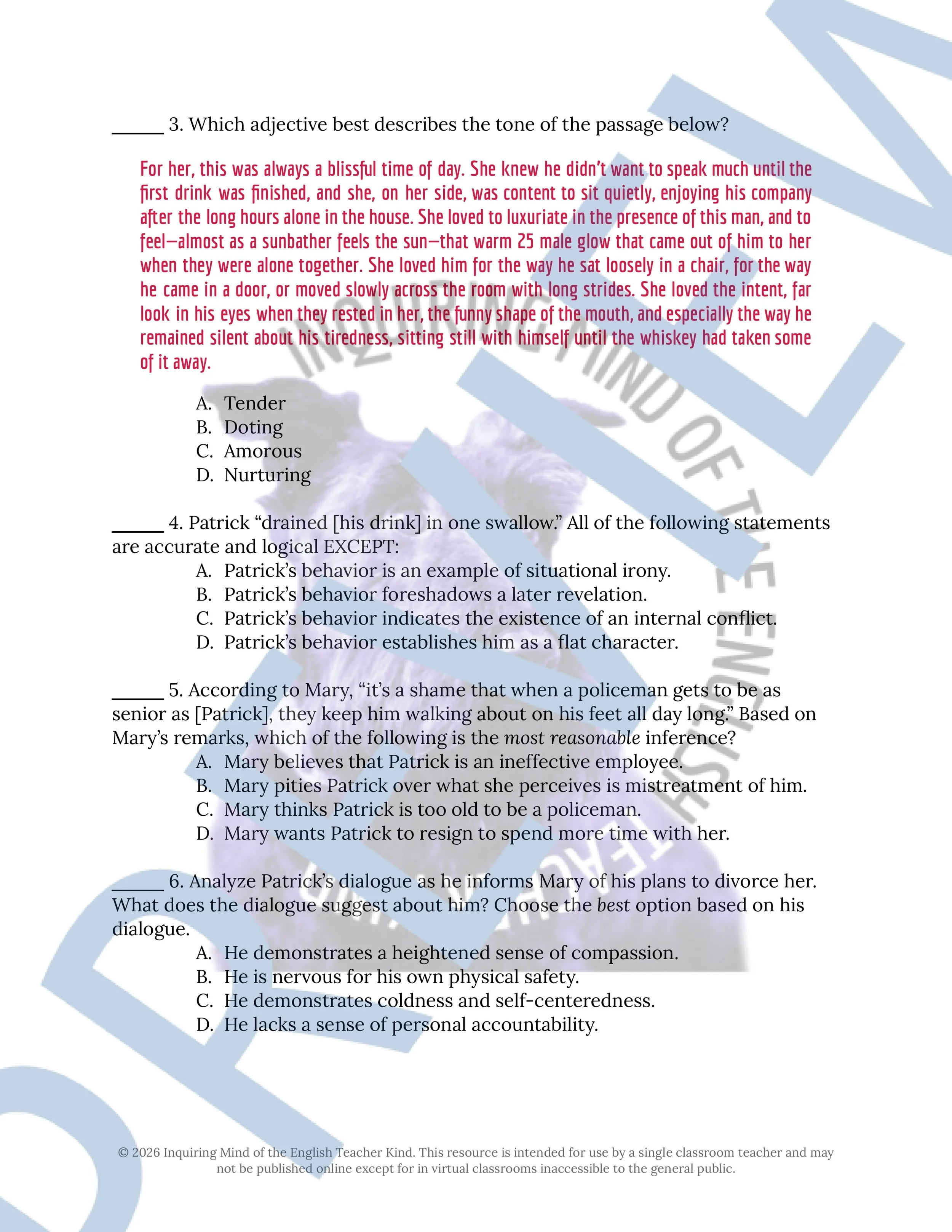 Lamb to the Slaughter by Roald Dahl Close Reading Analysis Worksheet (2).jpg