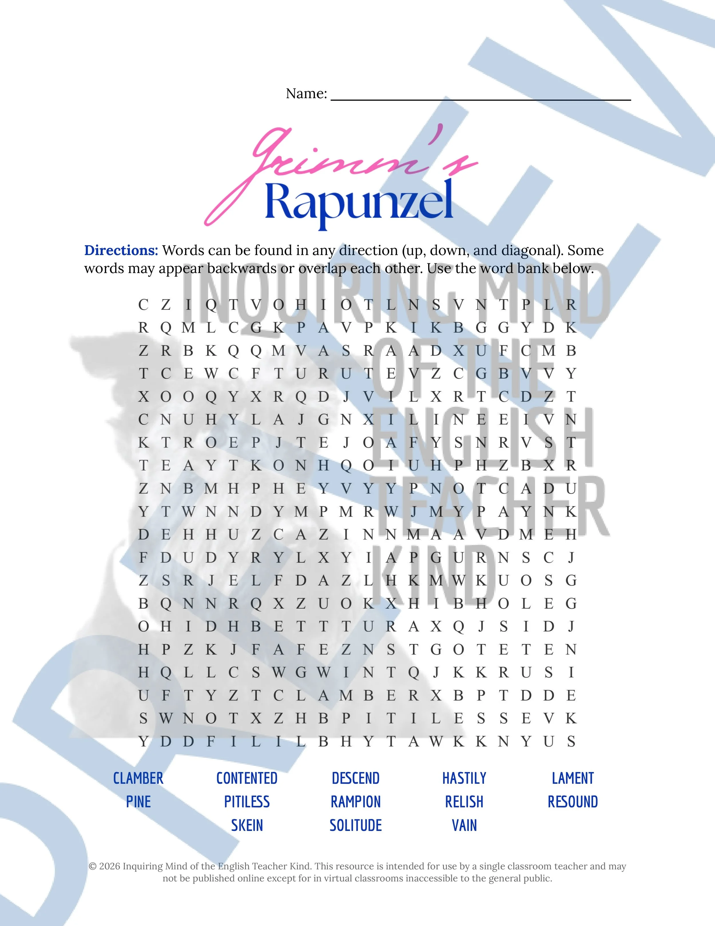 Rapunzel Brothers Grimm Fairy Tale Vocabulary Activities (4).jpg