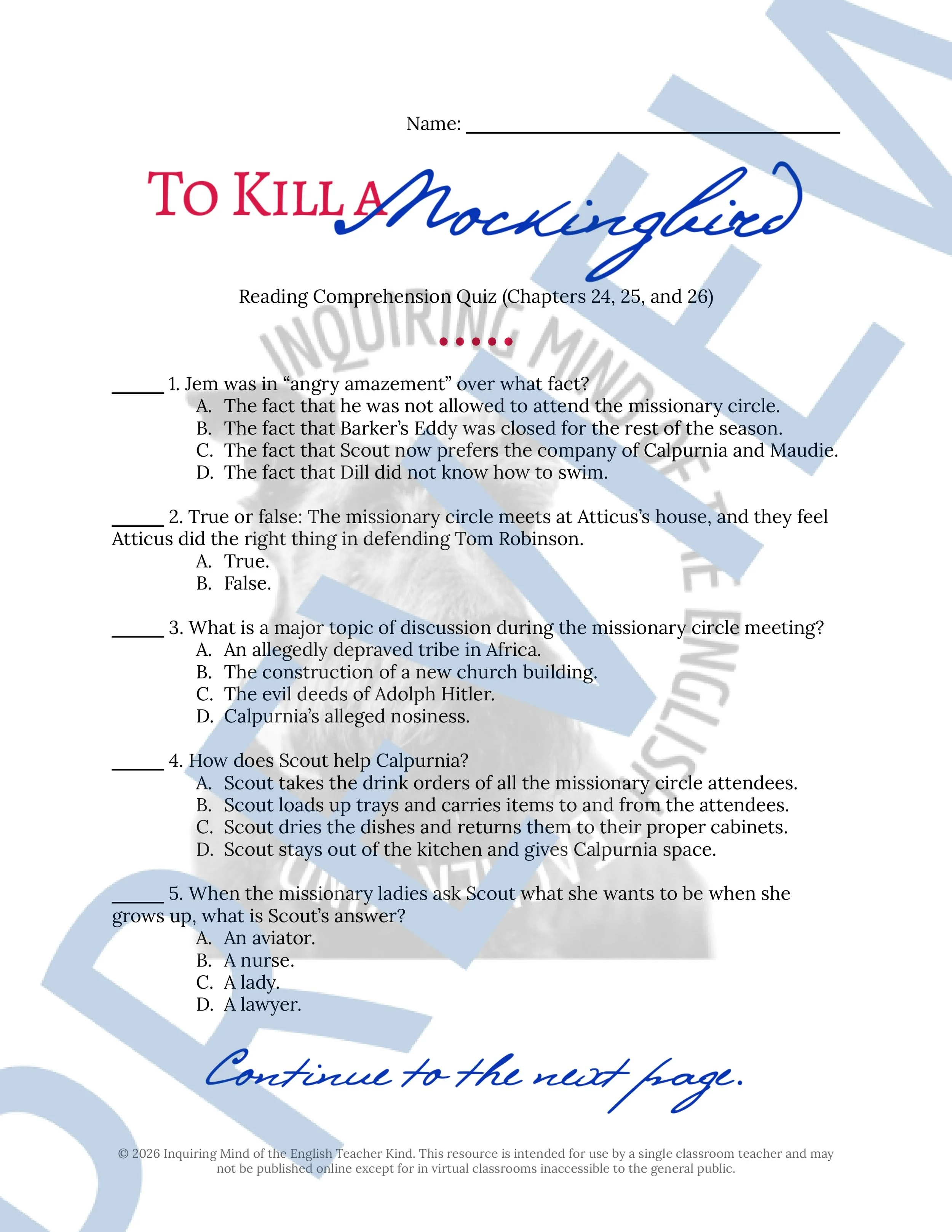 To Kill a Mockingbird Chapters 24, 25, and 26 Quiz and Answer Key (1).jpg