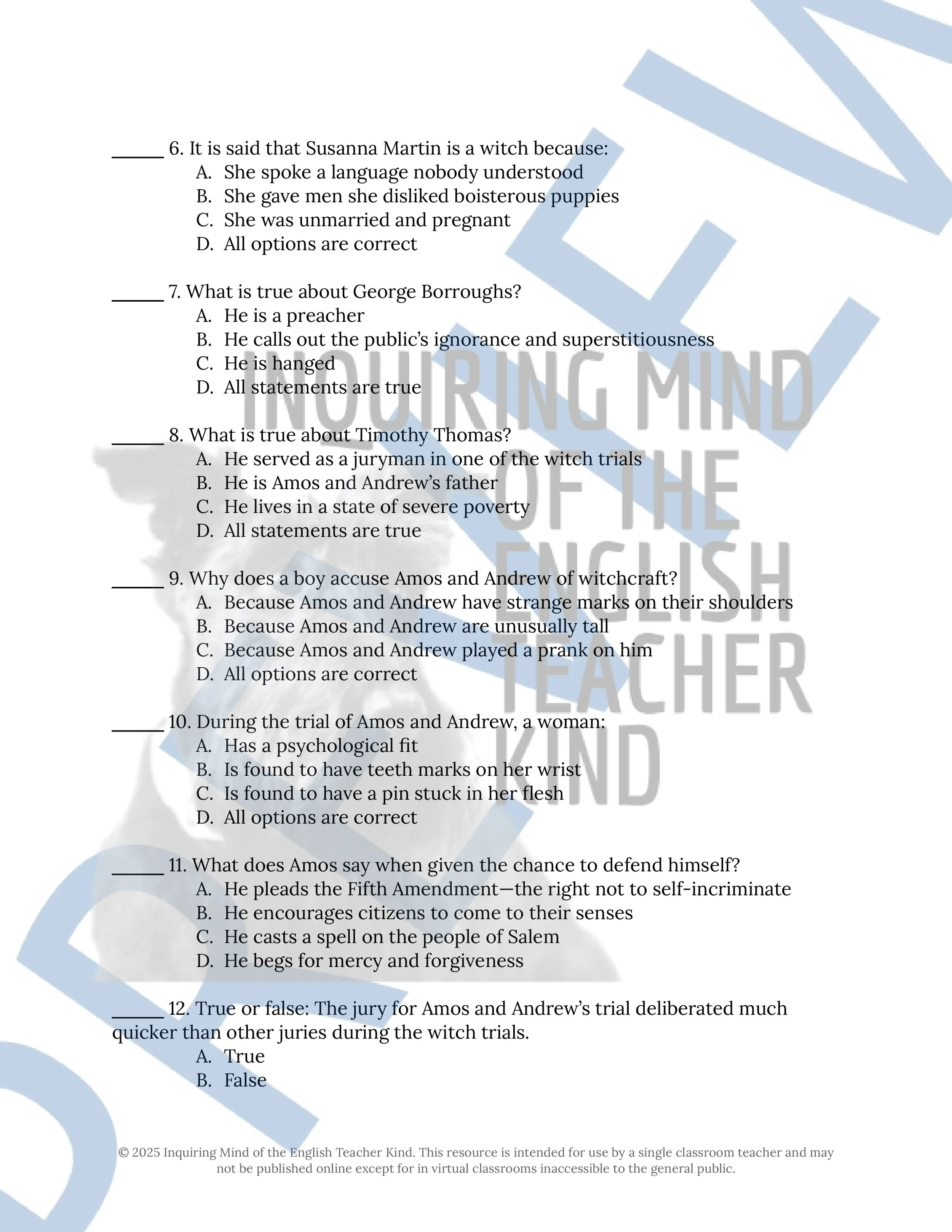 13 Halloween Short Stories for High School Reading Comprehension Quizzes and Answer Keys from Inquiring Mind of the English Teacher Kind