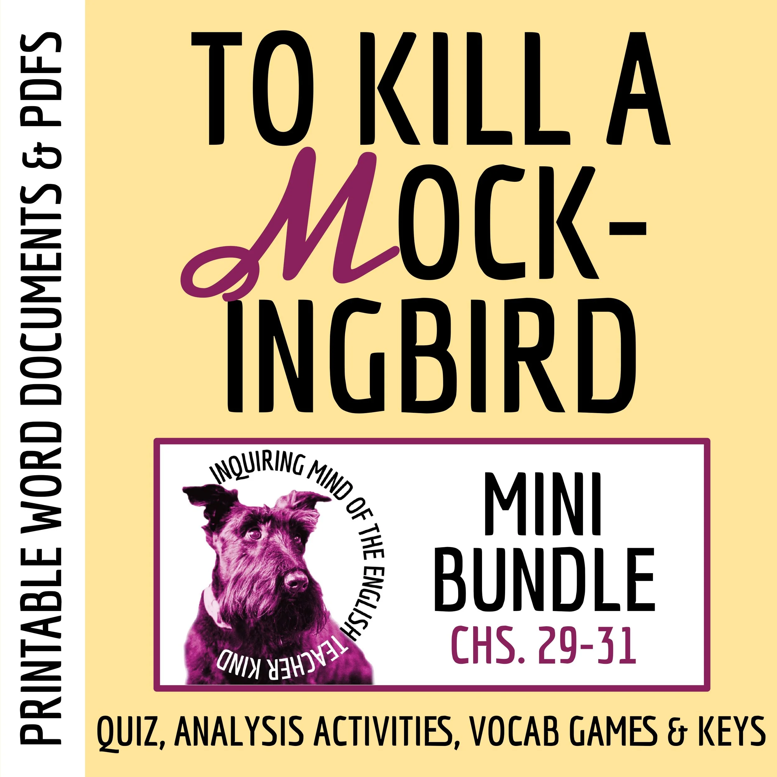 To Kill a Mockingbird Chapters 29, 30, and 31 Quiz, Analysis Worksheets, Vocabulary Activities, and Answer Keys (3).jpg