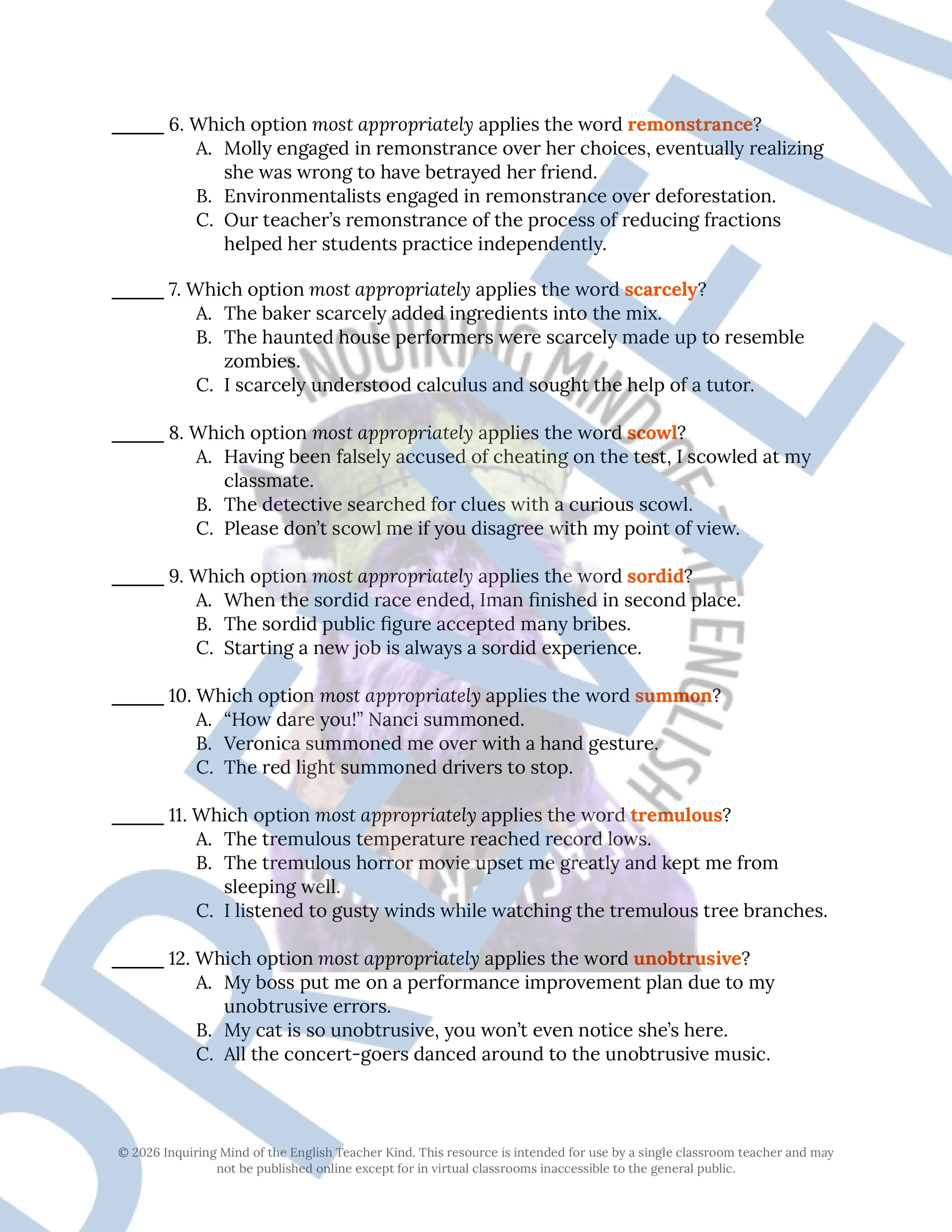 Graves and Goblins by Nathaniel Hawthorne Vocabulary Activities (2).jpg