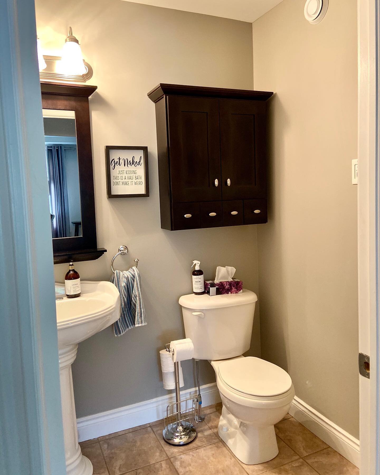 Looking to freshen up your powder room? Why not start with a fresh coat of paint! Give us a call or visit our website at www.elitepaint.ca to get your free quote!