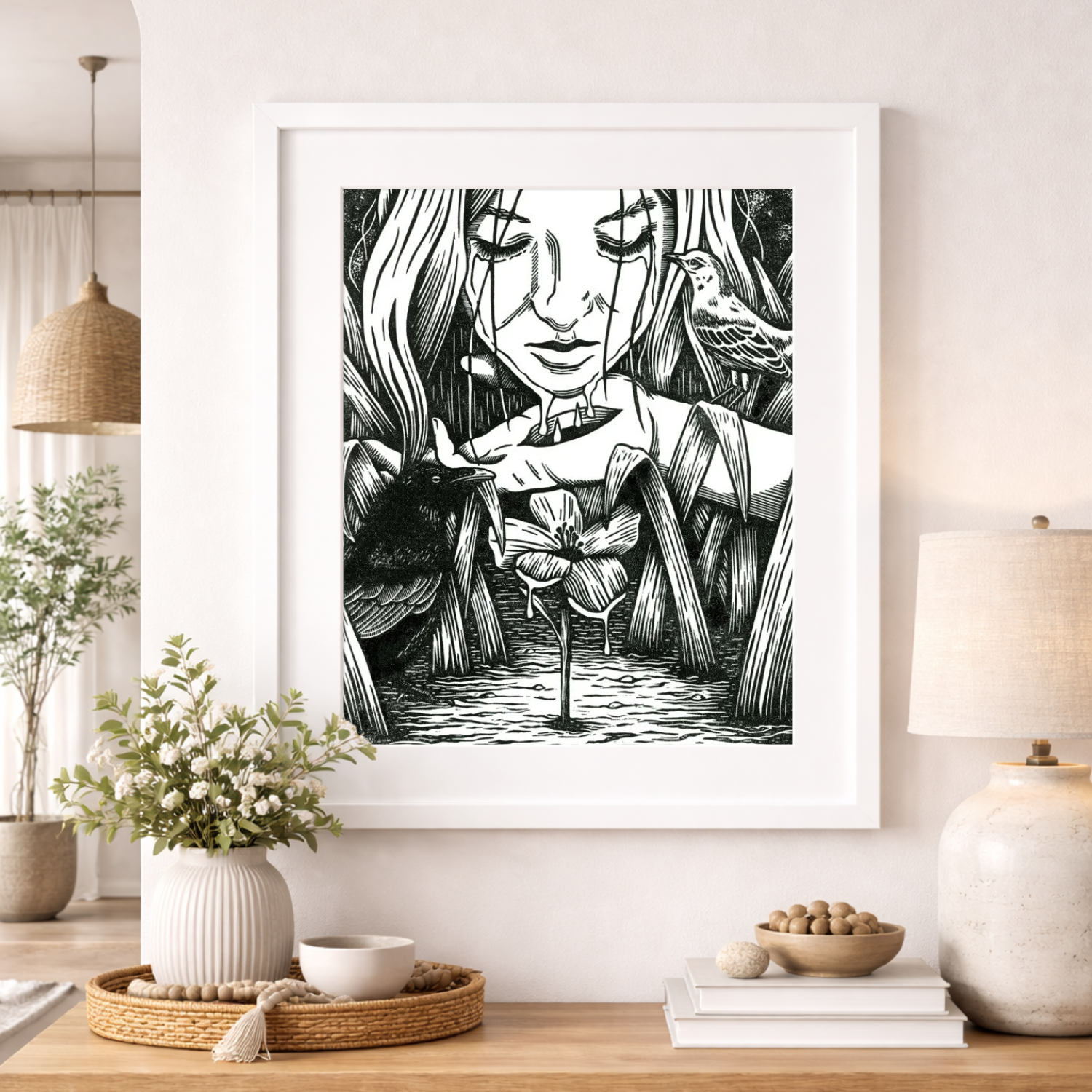 Abide - Poster Print - 18x24 - Black & White