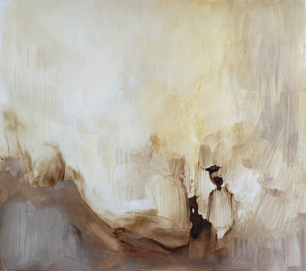 Landscape Study #1 | 12" x 12" | acrylic, gesso, walnut ink on paper | Private Collection | 2011