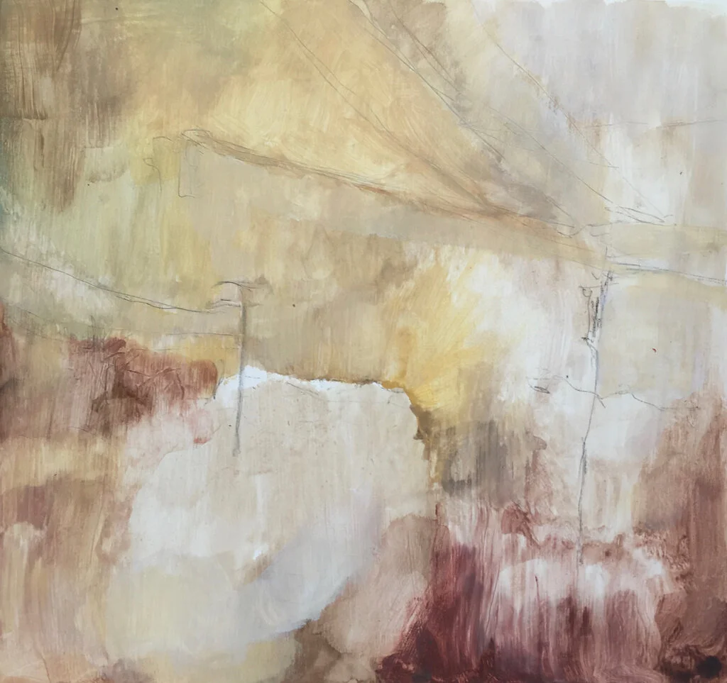 Landscape Study #2 | 12" x 12" | acrylic, gesso, walnut ink on paper | Private Collection | 2011