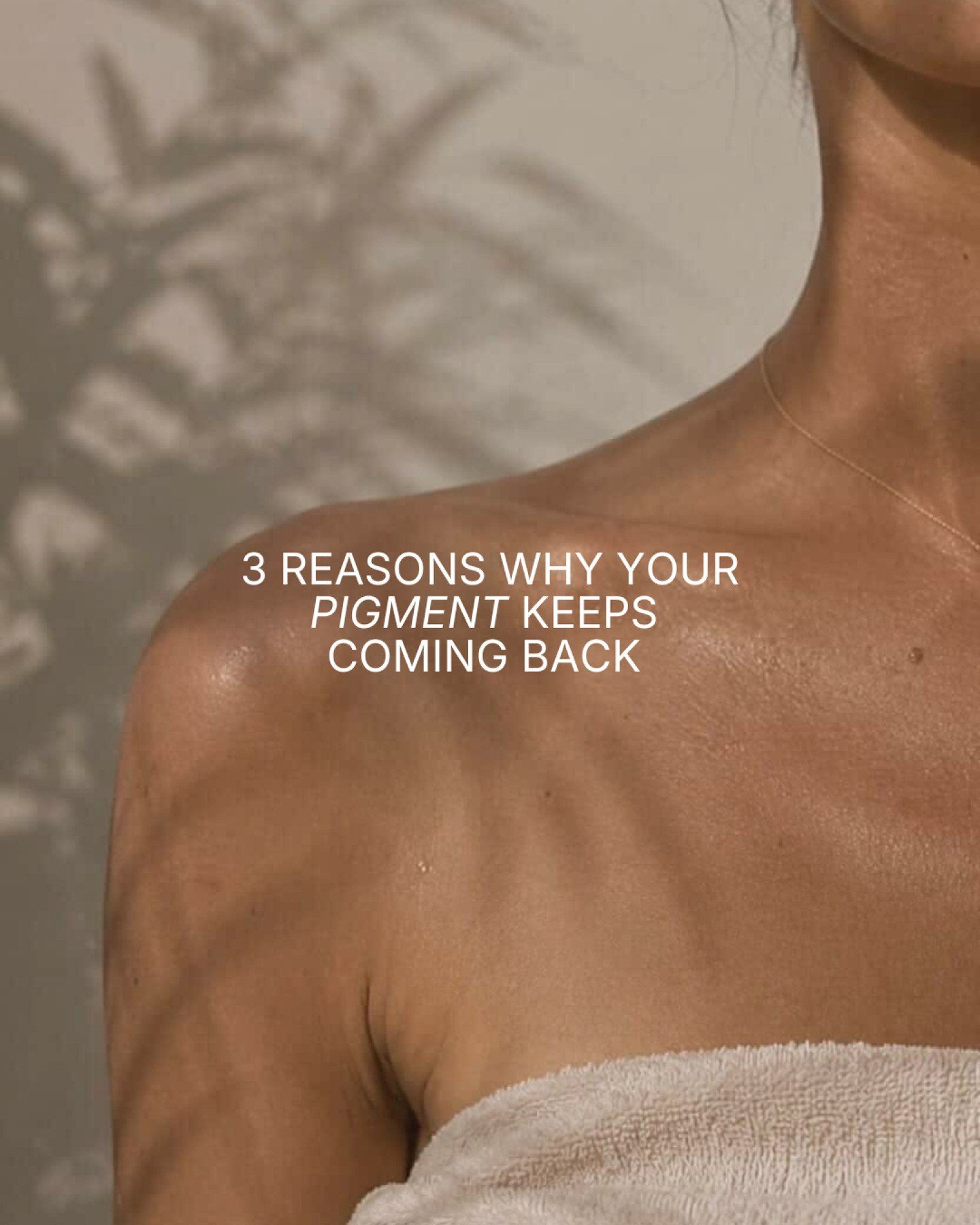 It's not your skincare routine.

01. Sun exposure
Every time UV hits your skin, it triggers melanin production. If you're not wearing SPF daily (yes, even in winter), you're undoing every treatment.

02. Hormones
Fluctuating oestrogen levels from the