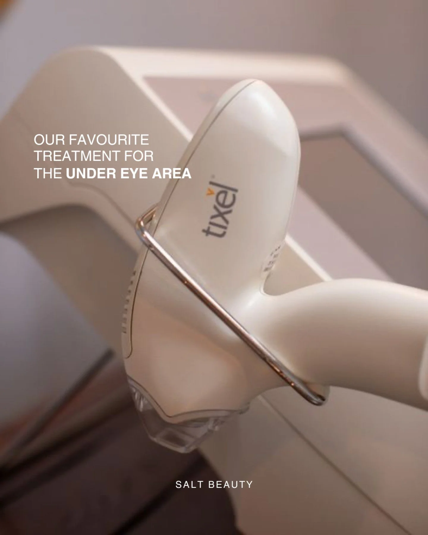 Our favourite treatment for the under-eye area? Tixel.

The skin around your eyes is one of the most delicate areas of the face, which is why not many devices can safely and effectively treat it.

Tixel is one of our go-to treatments for improving:
~