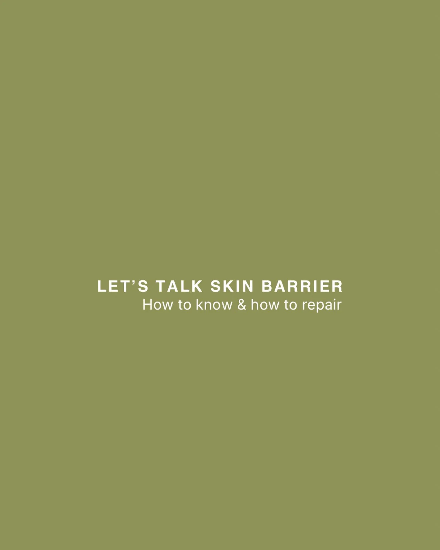 healthy skin starts with a healthy barrier💌

When your barrier is damaged, your skin can become inflamed, dehydrated, sensitive, and resistant to results. 

Repairing and protecting the barrier is the foundation for glowing, balanced skin and better