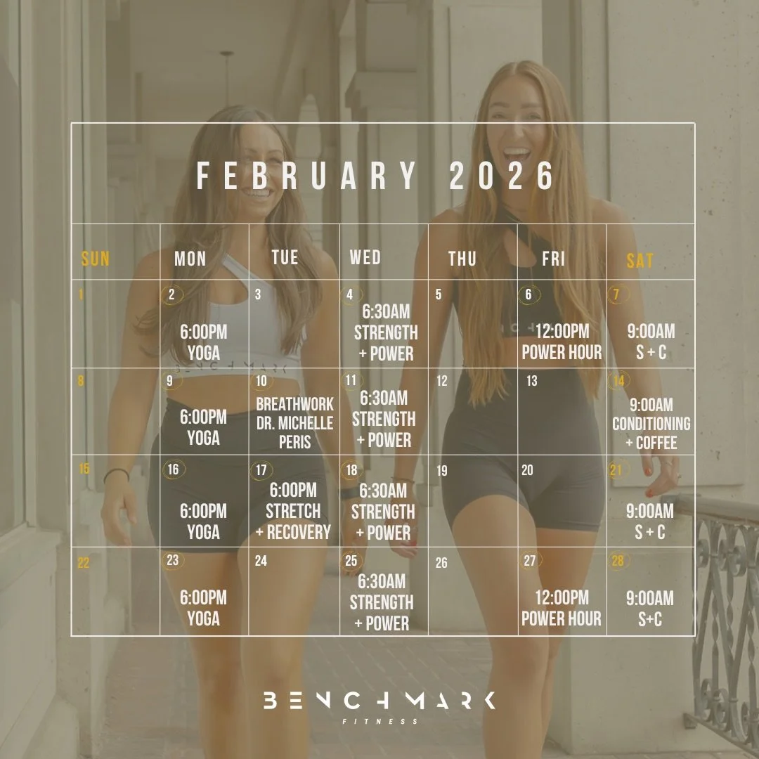 FEBRUARY CLASSES + EVENTS

Second month of 2026 calls for another 🔥 month of classes&hellip; full of high vibe HIIT work-outs, mindful recovery, community building and a NEW class!! 

- B M F Strength + Conditioning
- B M F Yoga
- B M F Stretch + Re