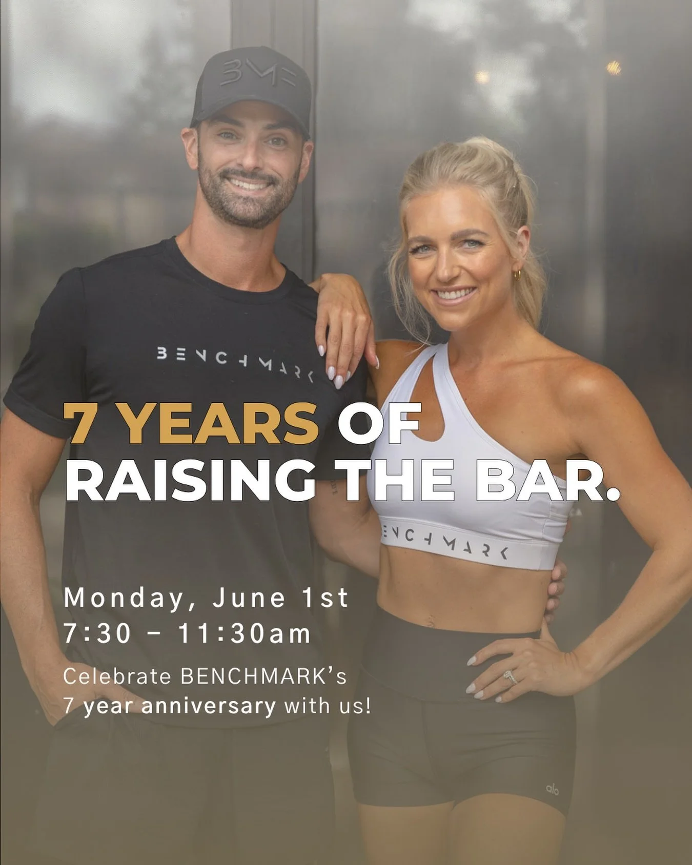 7 years! We can&rsquo;t believe it! 🎂🥂

Tomorrow we are celebrating 7 years of BENCHMARK and we want YOU to help us celebrate!! 

Come by between 7:30-11:30 for complimentary coffee and protein bars and some seriously good energy!

To everyone who 