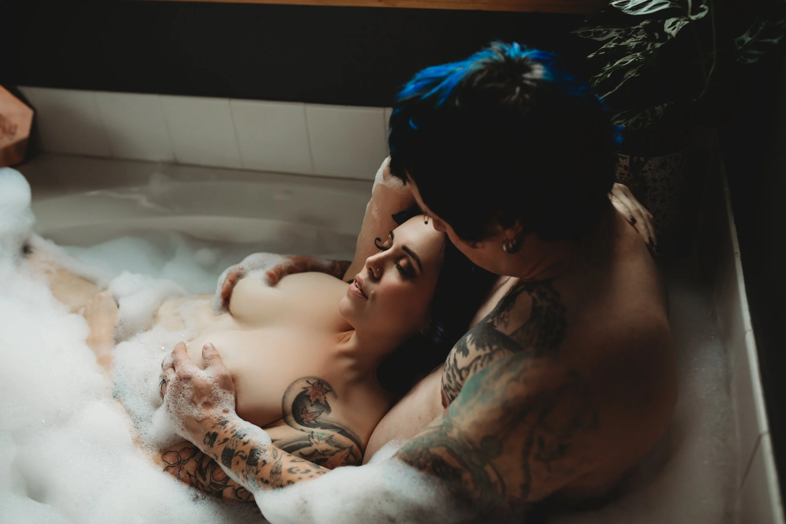 in home couples boudoir session