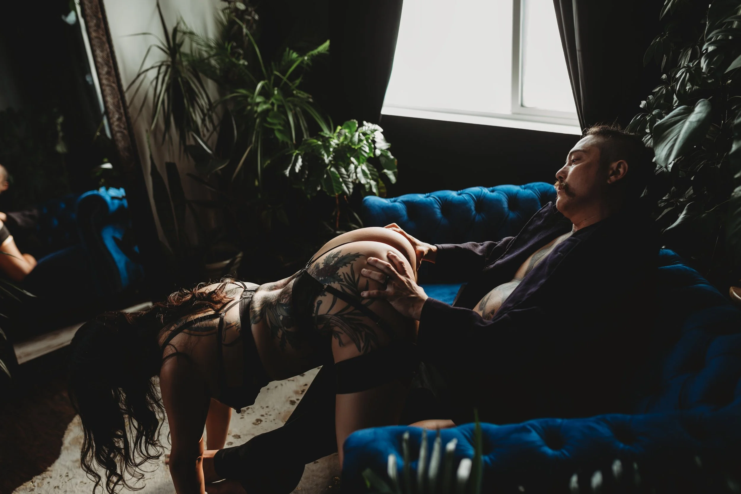 couples anniversary boudoir photography session 