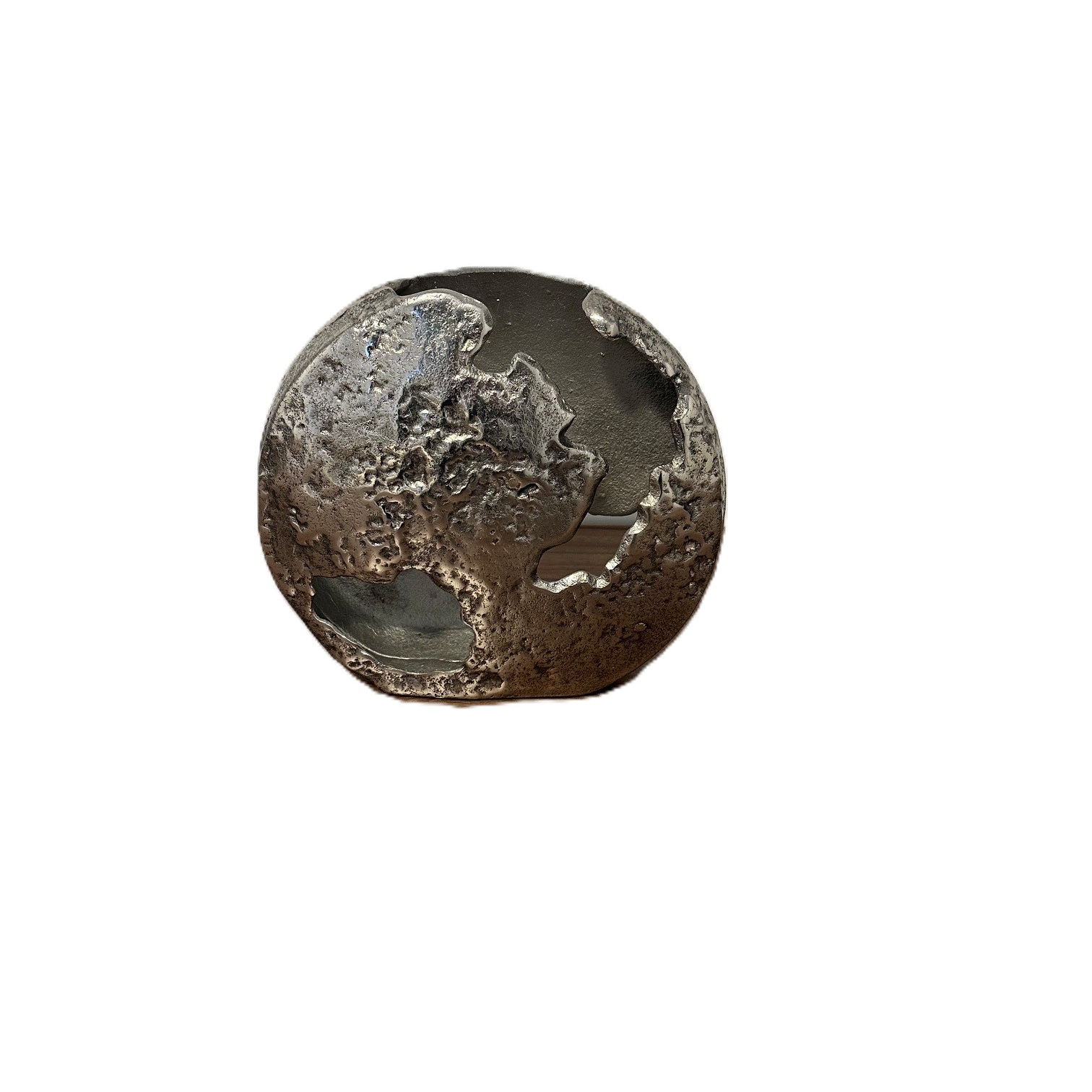 Antique Metal Vase with Cutouts
