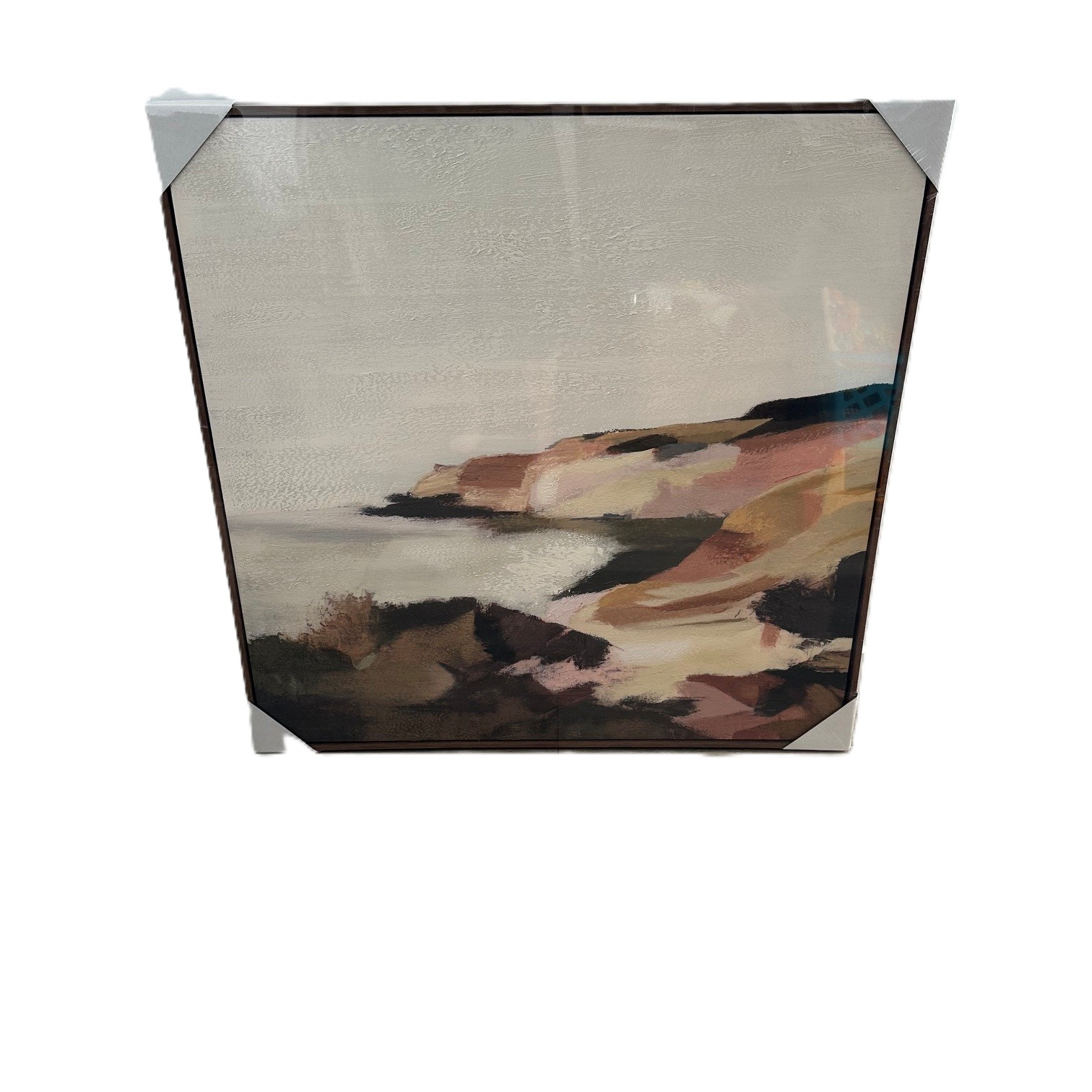 Serene Coastal Abstract Landscape Painting