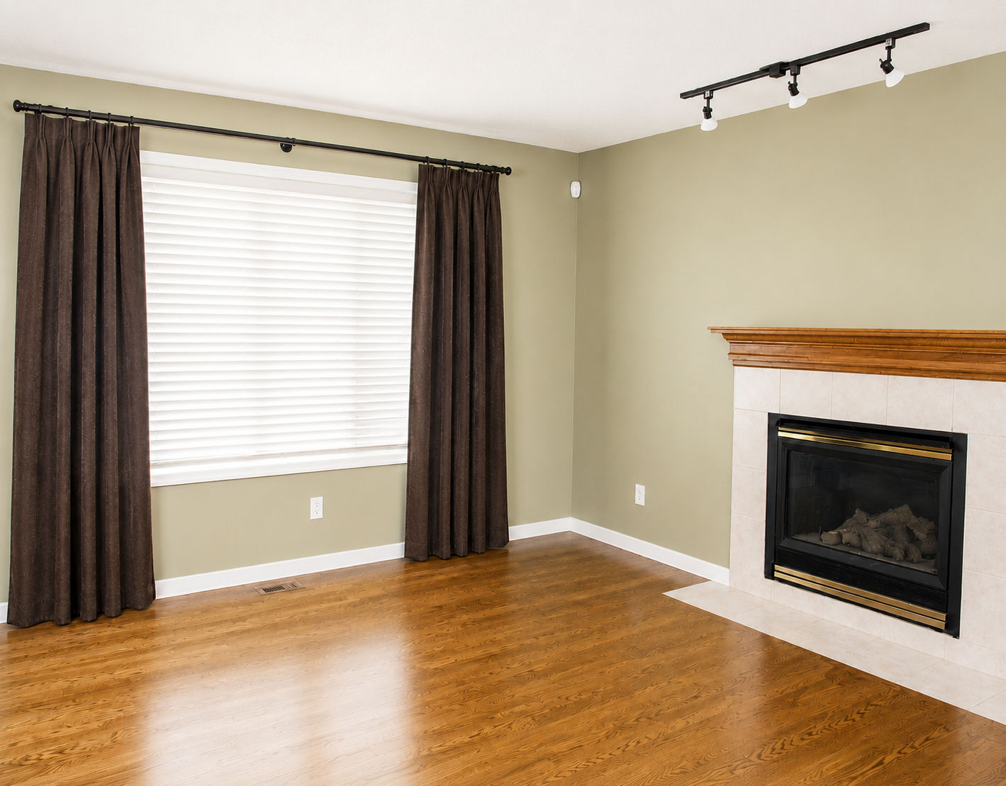 Custom draperies by Fresh Look Design for a family room.