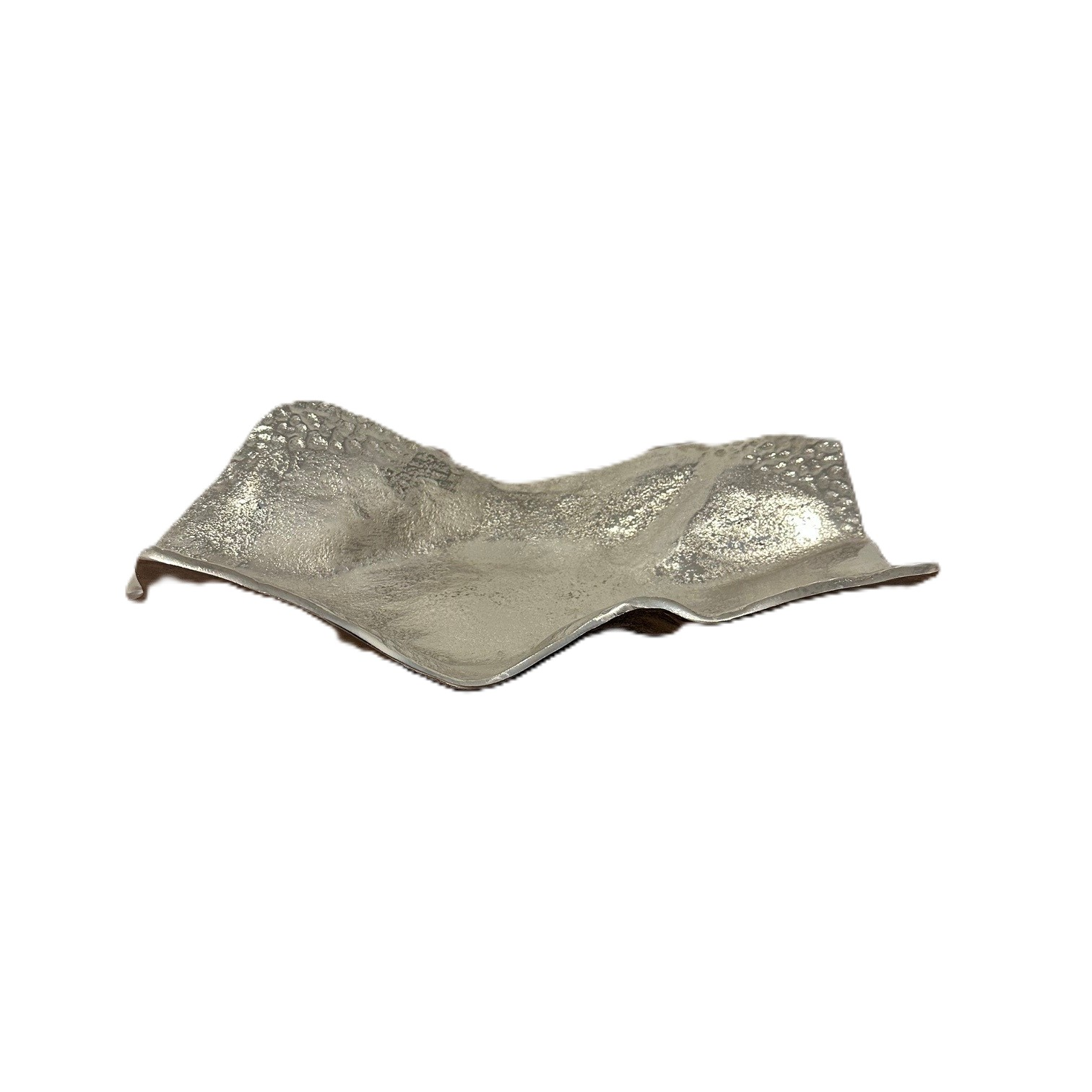 Abstract Metal Silver Tray
