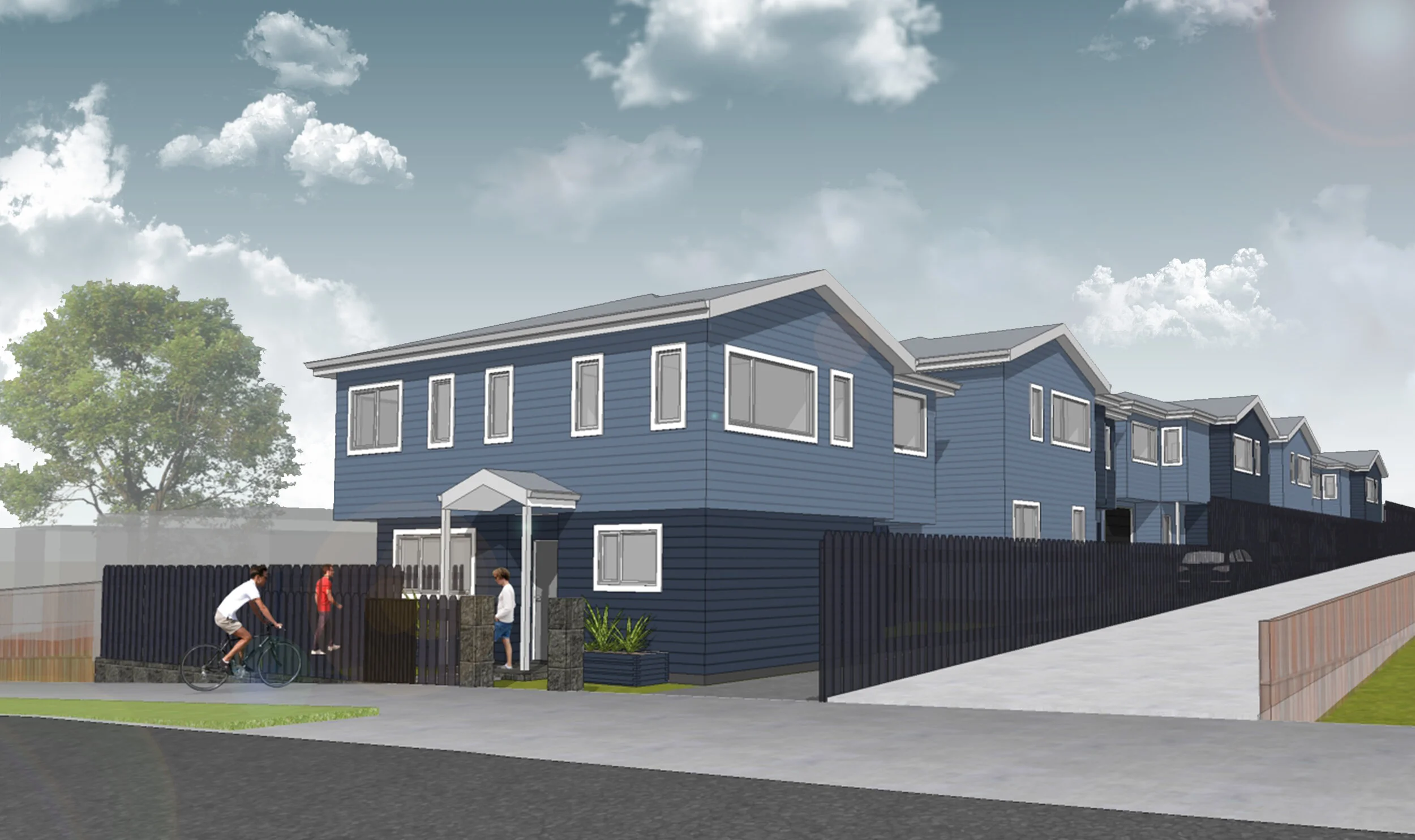 Six terraced houses development and subdivision, Glen Eden, Auckland