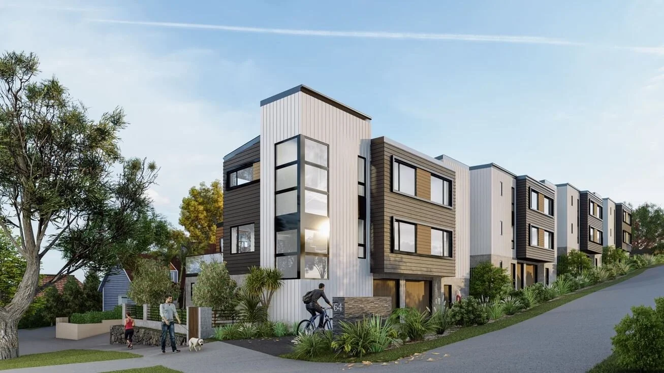 Eight residential units land use and subdivision development on 1,346sqm Mixed Housing Urban Zone, Mission Bay, Auckland