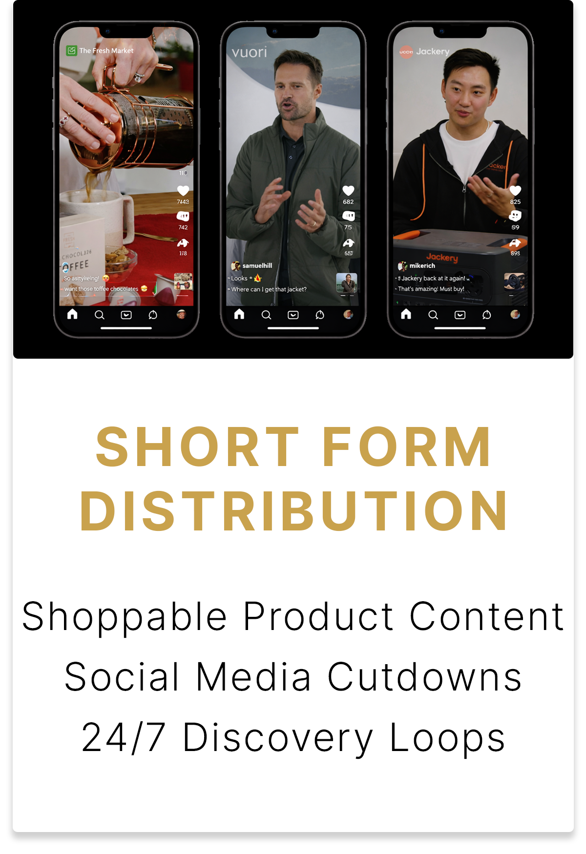 shoppable social commerce video