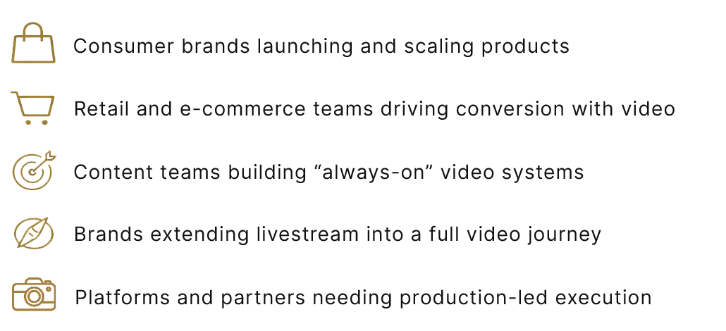 Multi-camera livestream production for e-commerce brand