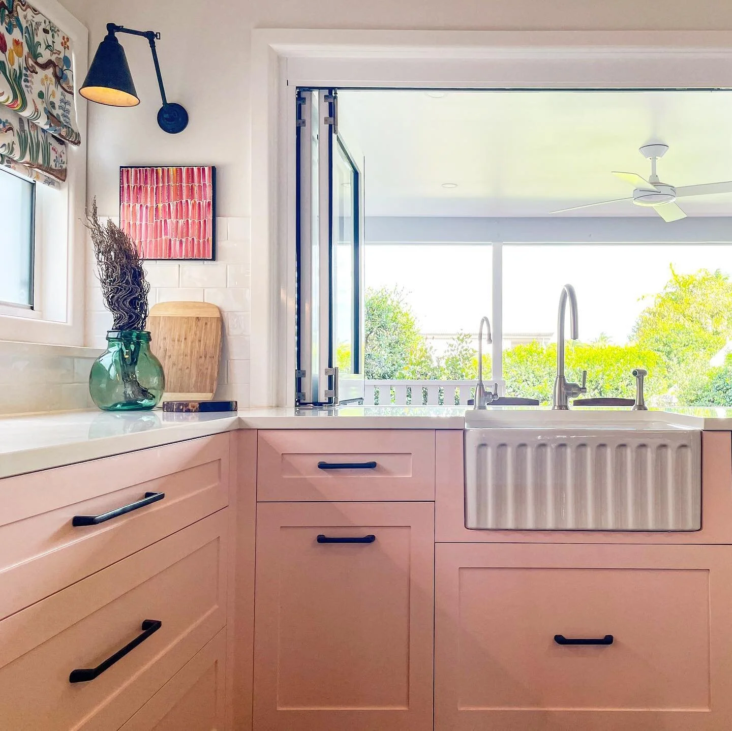 I&rsquo;ve got kitchens on my mind this week with a few exciting design projects in progress💥

It is however unlikely that I will find anyone as brave as @wilsilly was with this #pinkkitchen that I designed for her last year. She&rsquo;s one in a mi